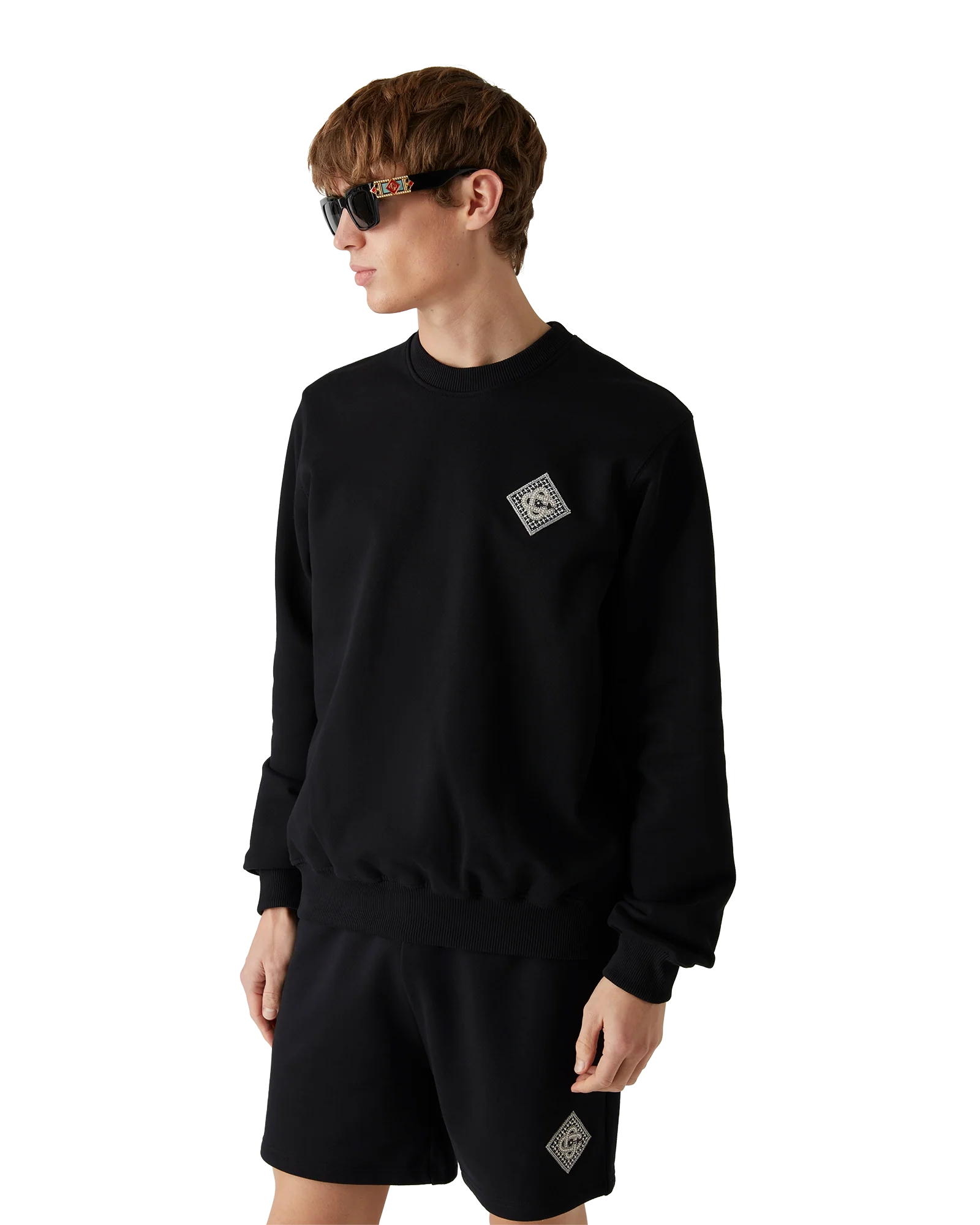 Sudadera con diamantes de perla