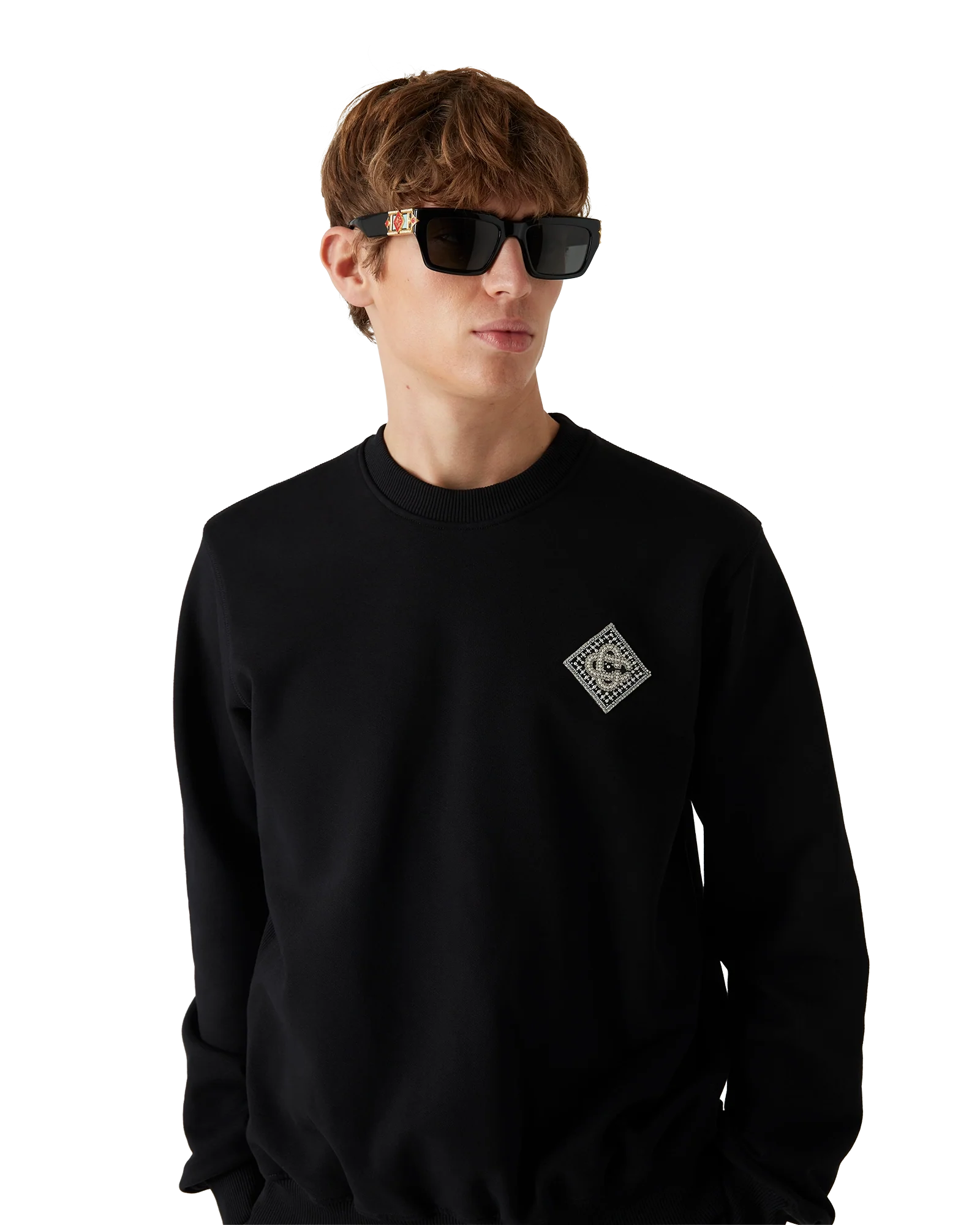 Sudadera con diamantes de perla