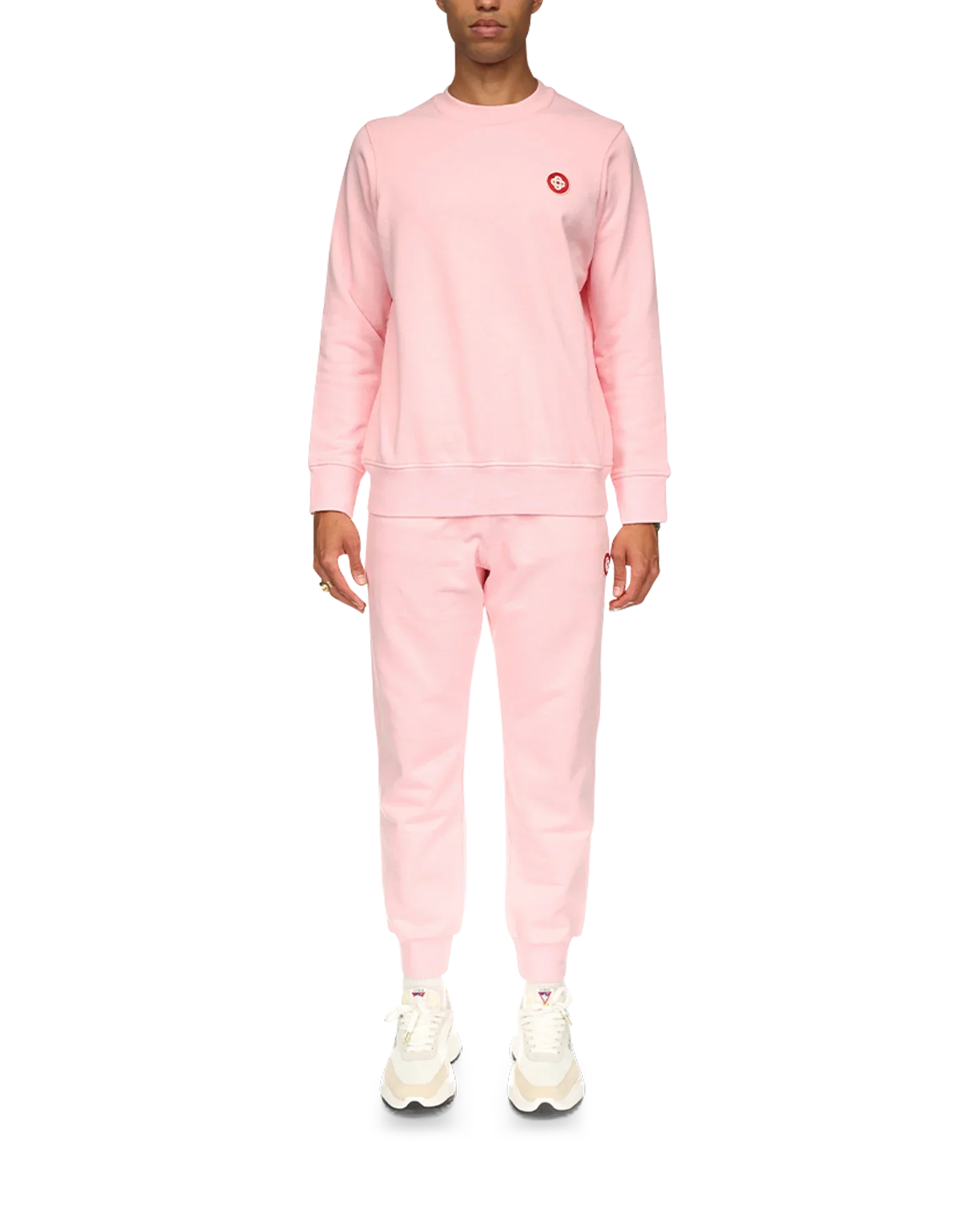 Sudadera con parche de logotipo rosa