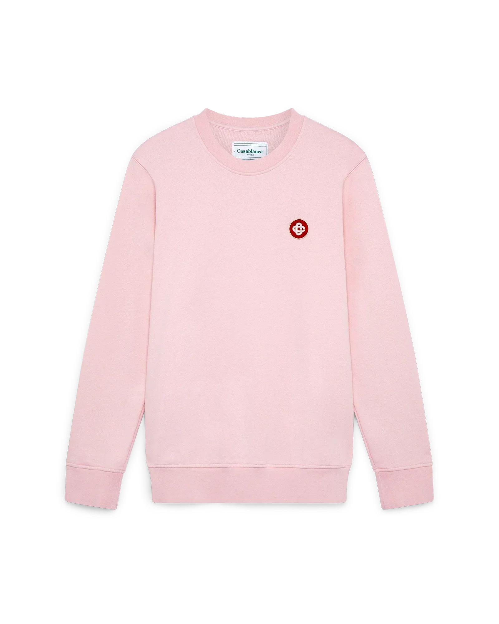 Sudadera con parche de logotipo rosa