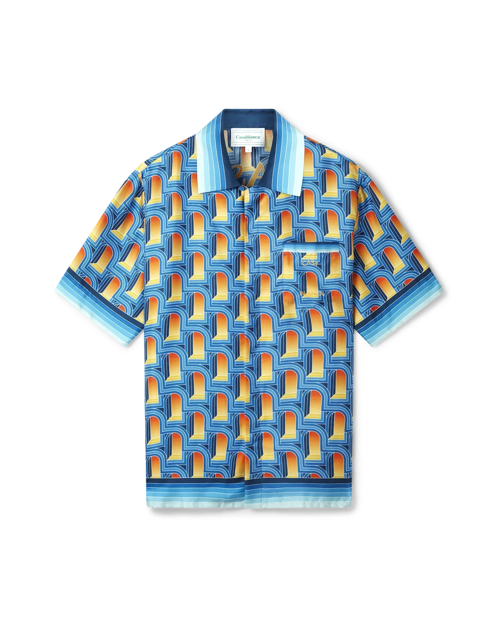 Camisa de seda con cuello cubano The Night Ark