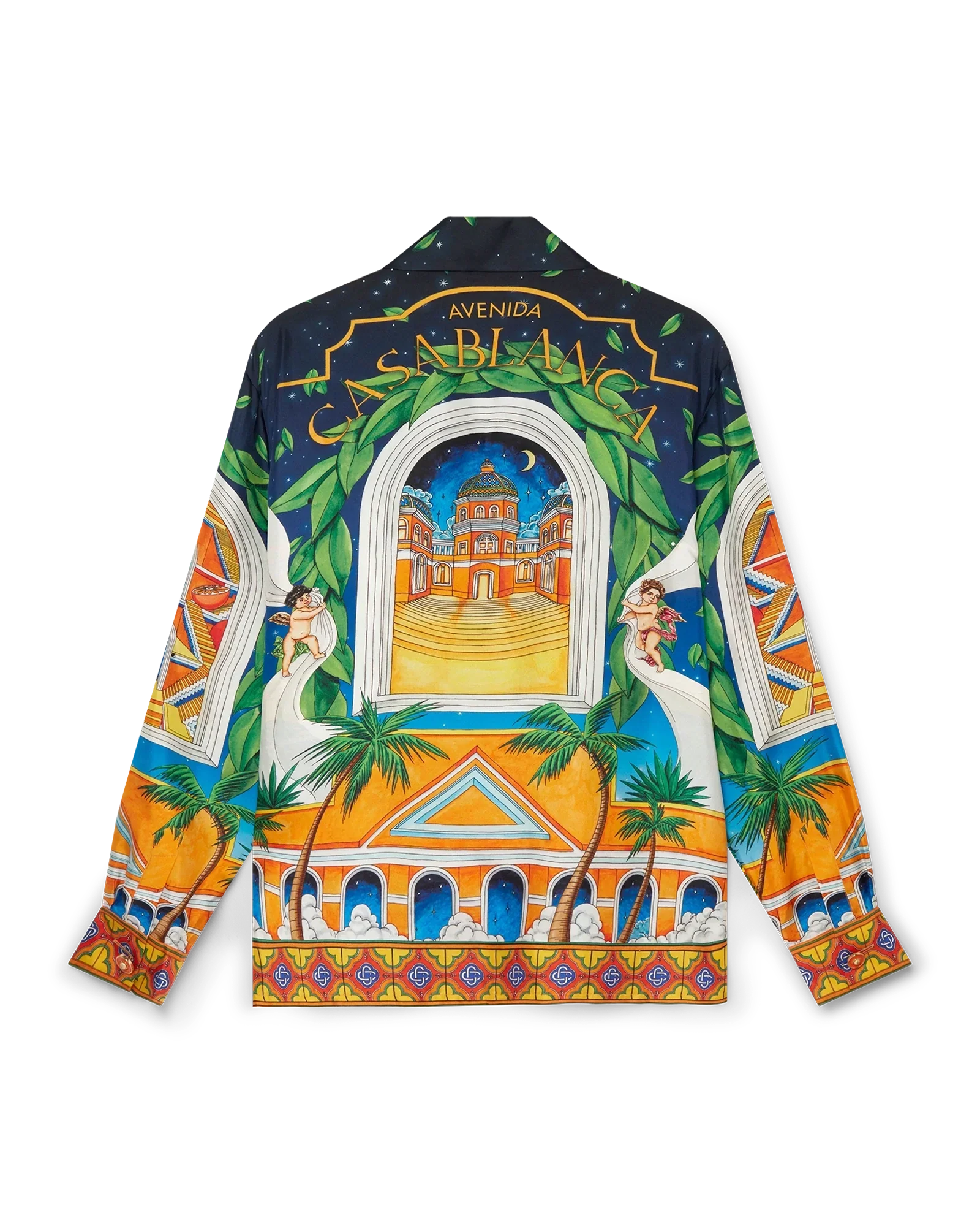 Camisa de seda con cuello cubano Maison D'Ete