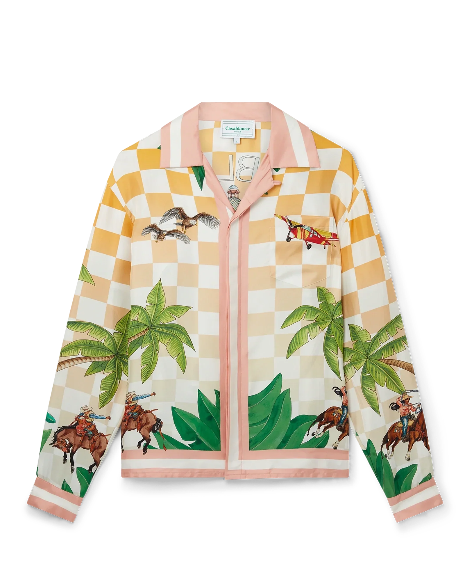 Camisa de seda del club de tenis
