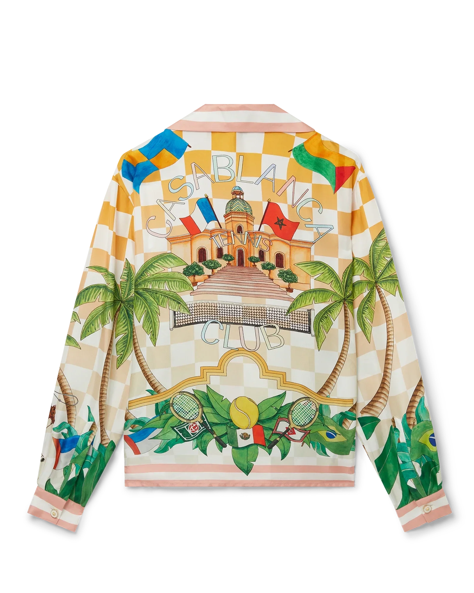 Camisa de seda del club de tenis