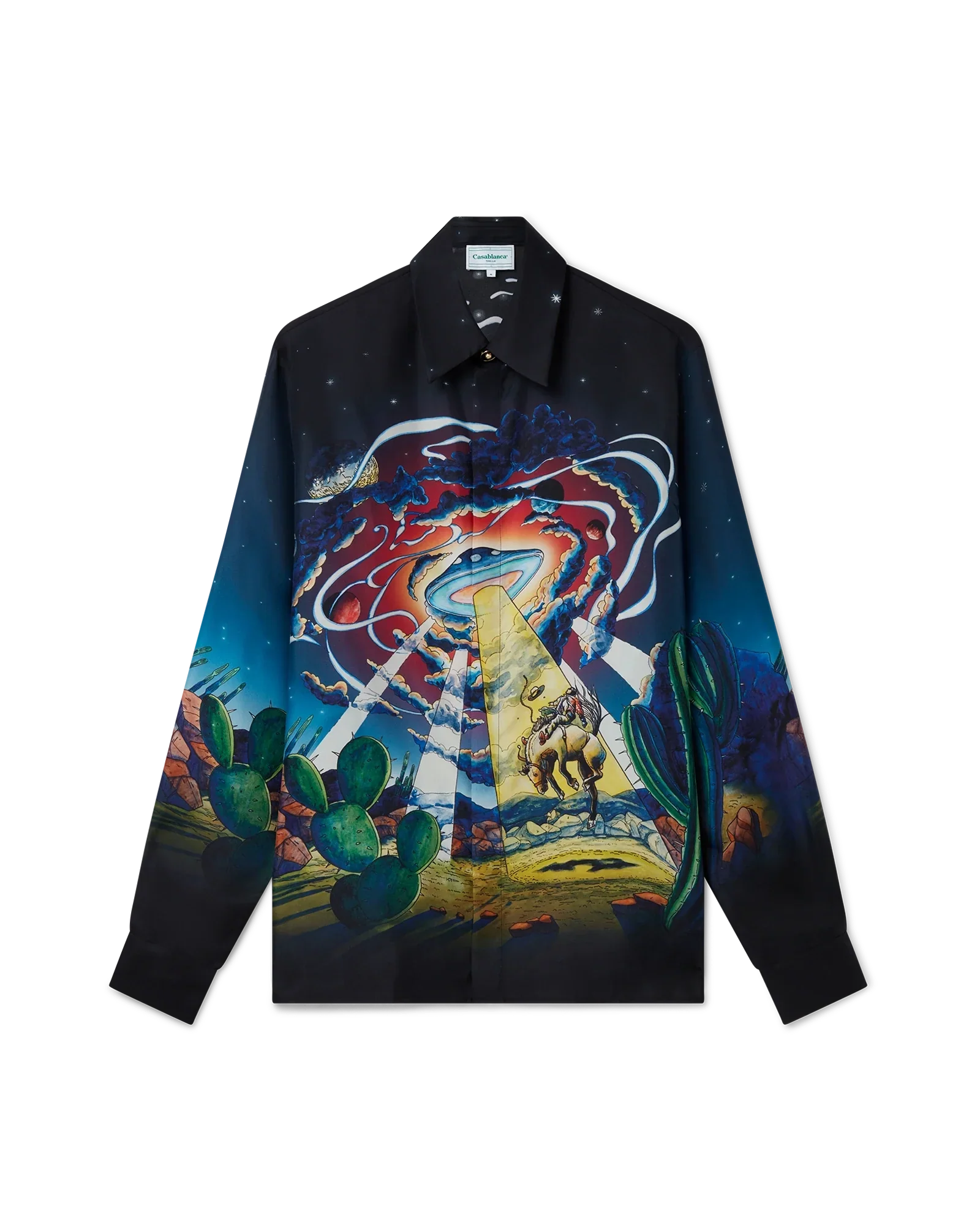 Camisa de seda de vaquero espacial