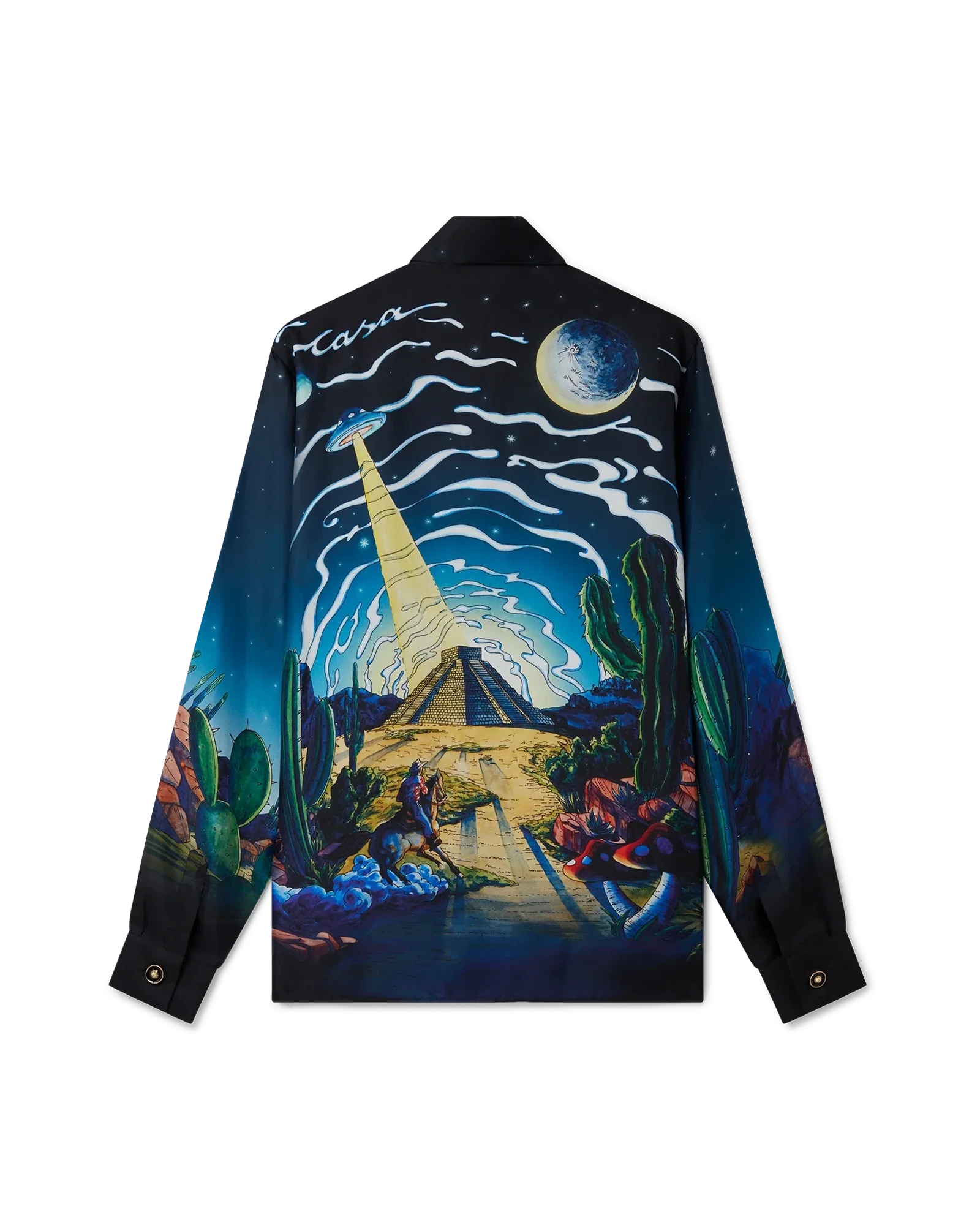 Camisa de seda de vaquero espacial