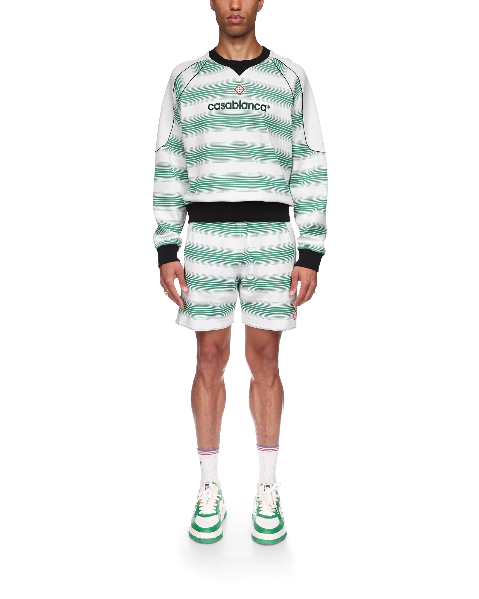 Sudadera con rayas degradadas