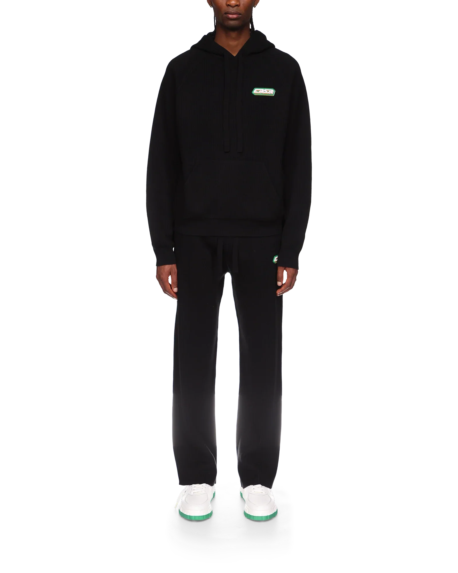 Sudadera con capucha y efecto acanalado