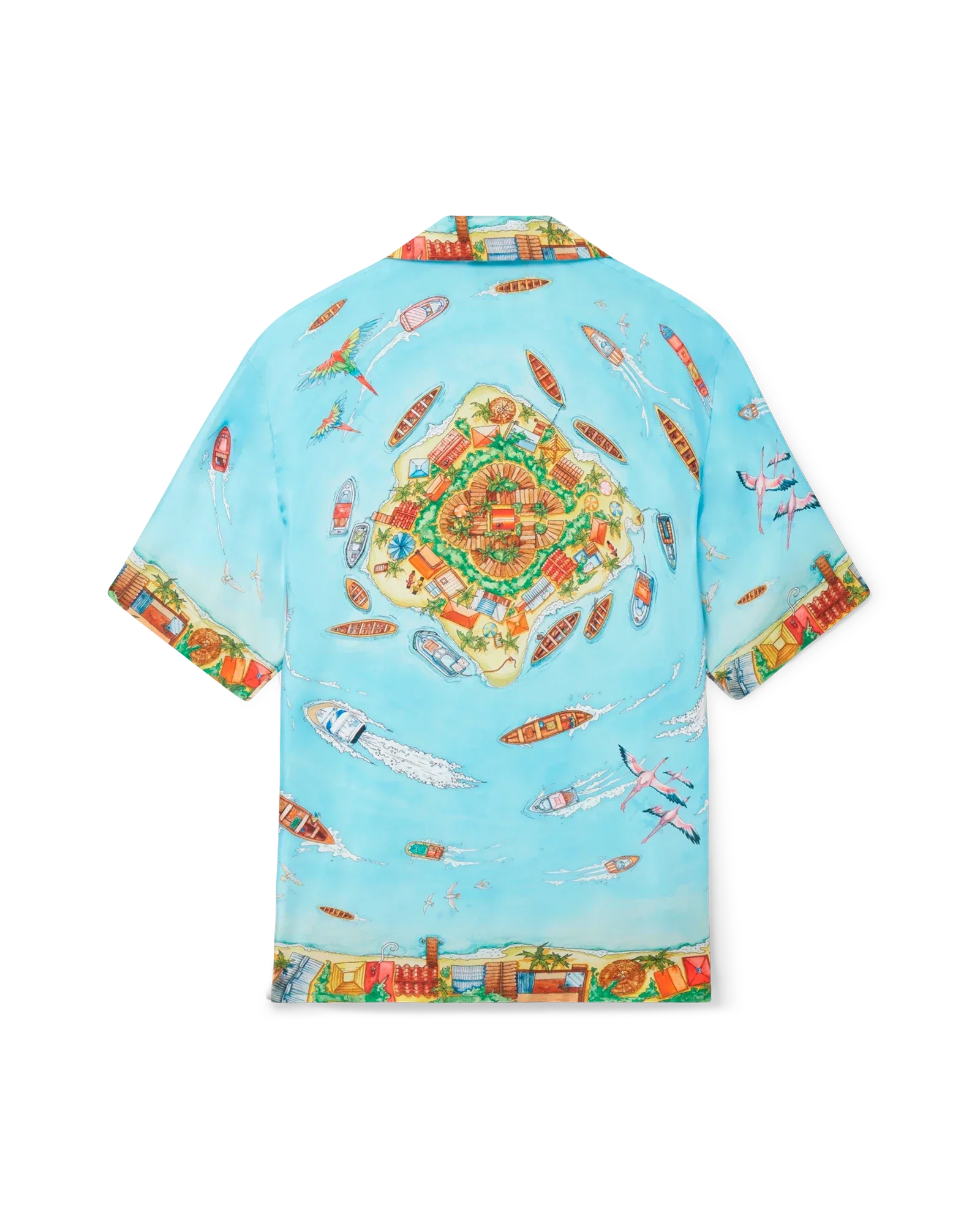 Camisa de seda de la casa sobre pilotes