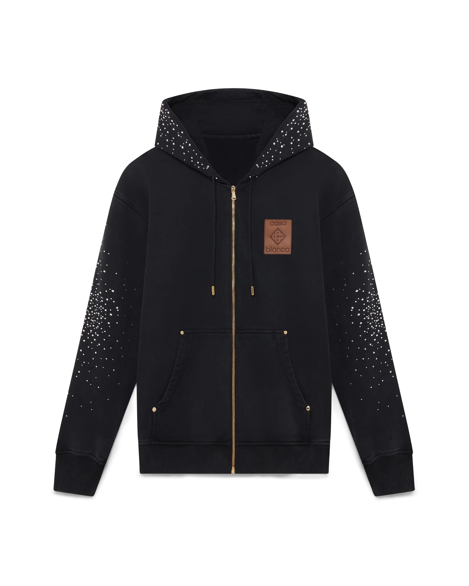 Sudadera con capucha y cremallera adornada con cristales The Premonition