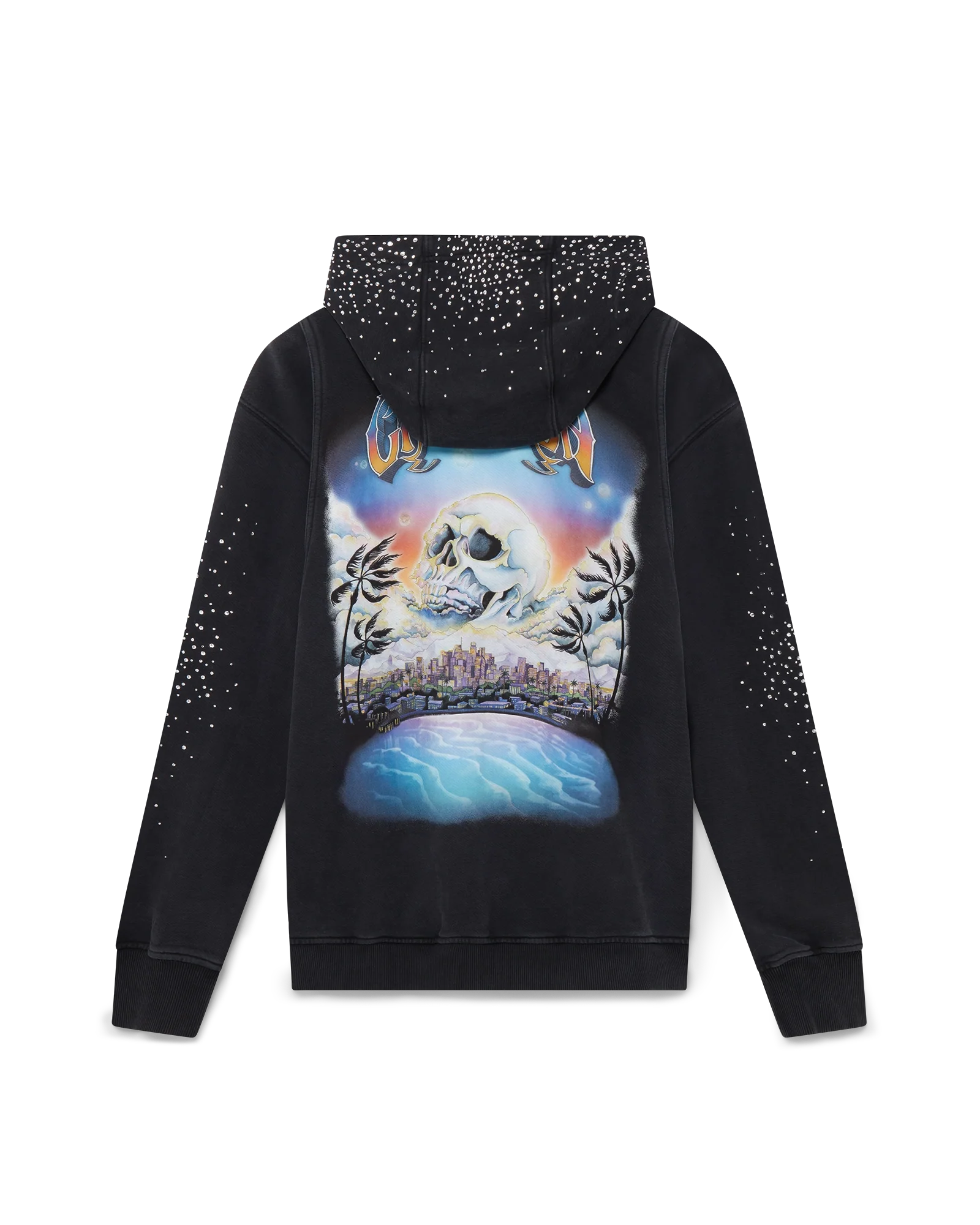 Sudadera con capucha y cremallera adornada con cristales The Premonition