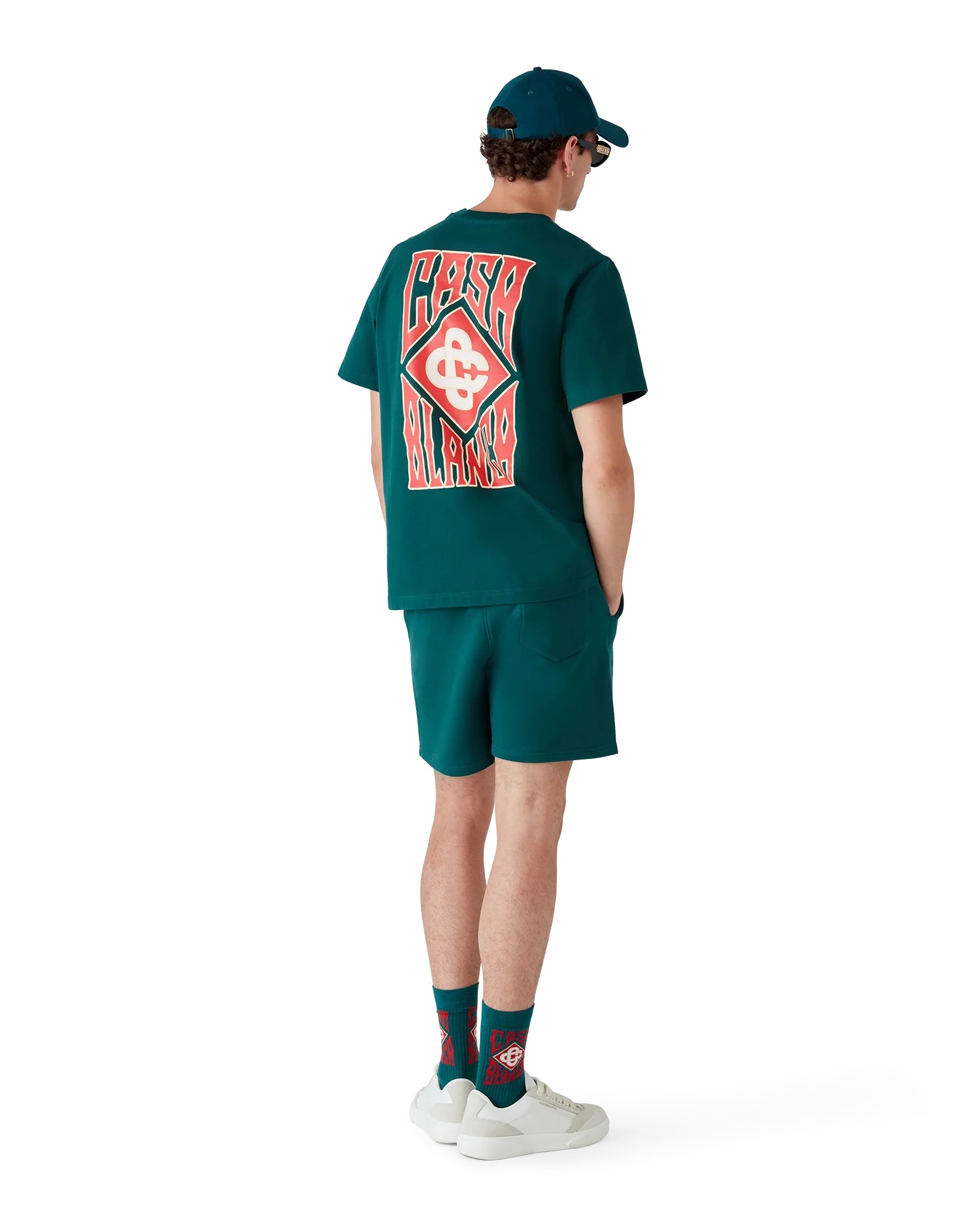 Pantalones cortos deportivos con logotipo gótico