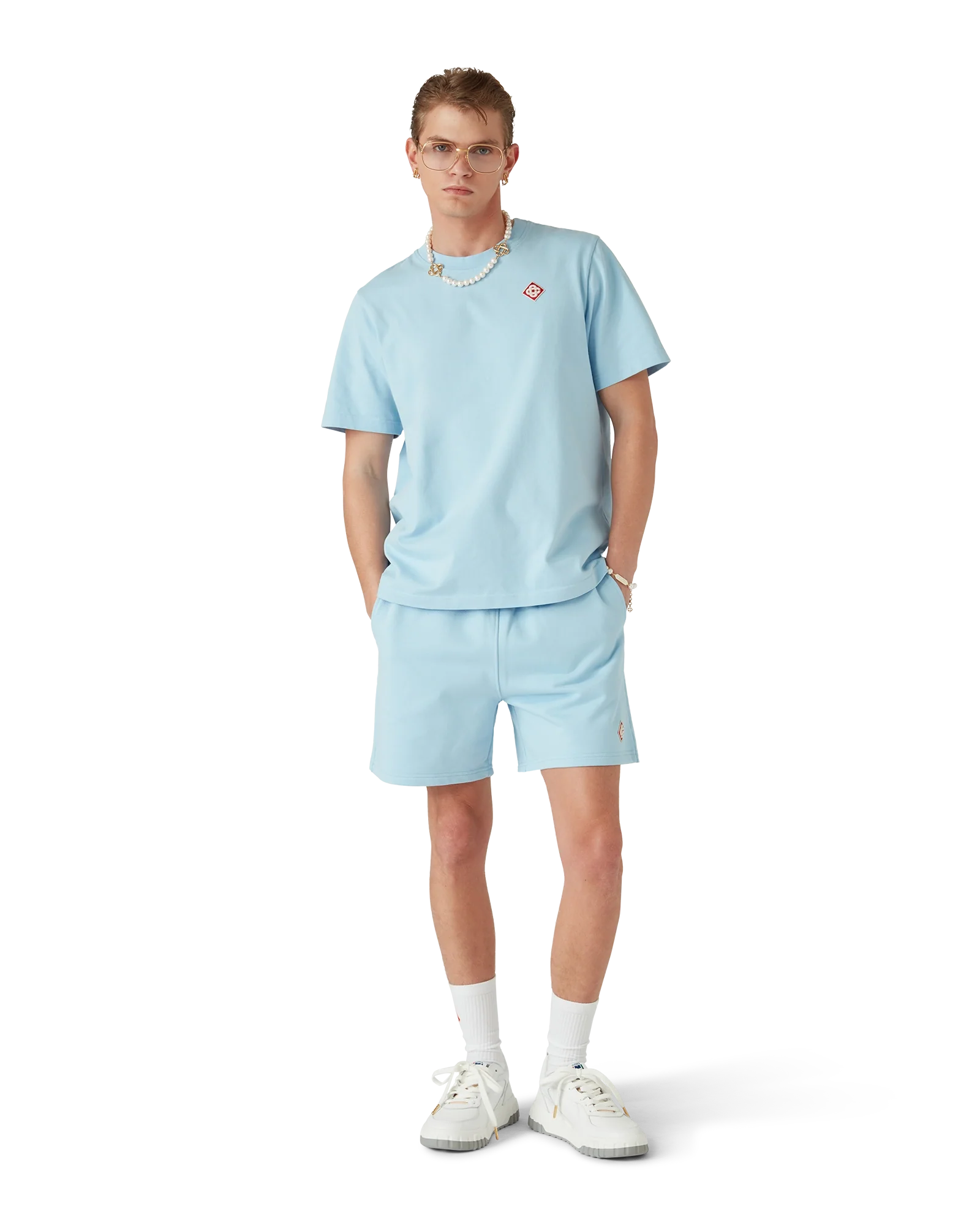 Pantalones cortos deportivos con logotipo de diamante