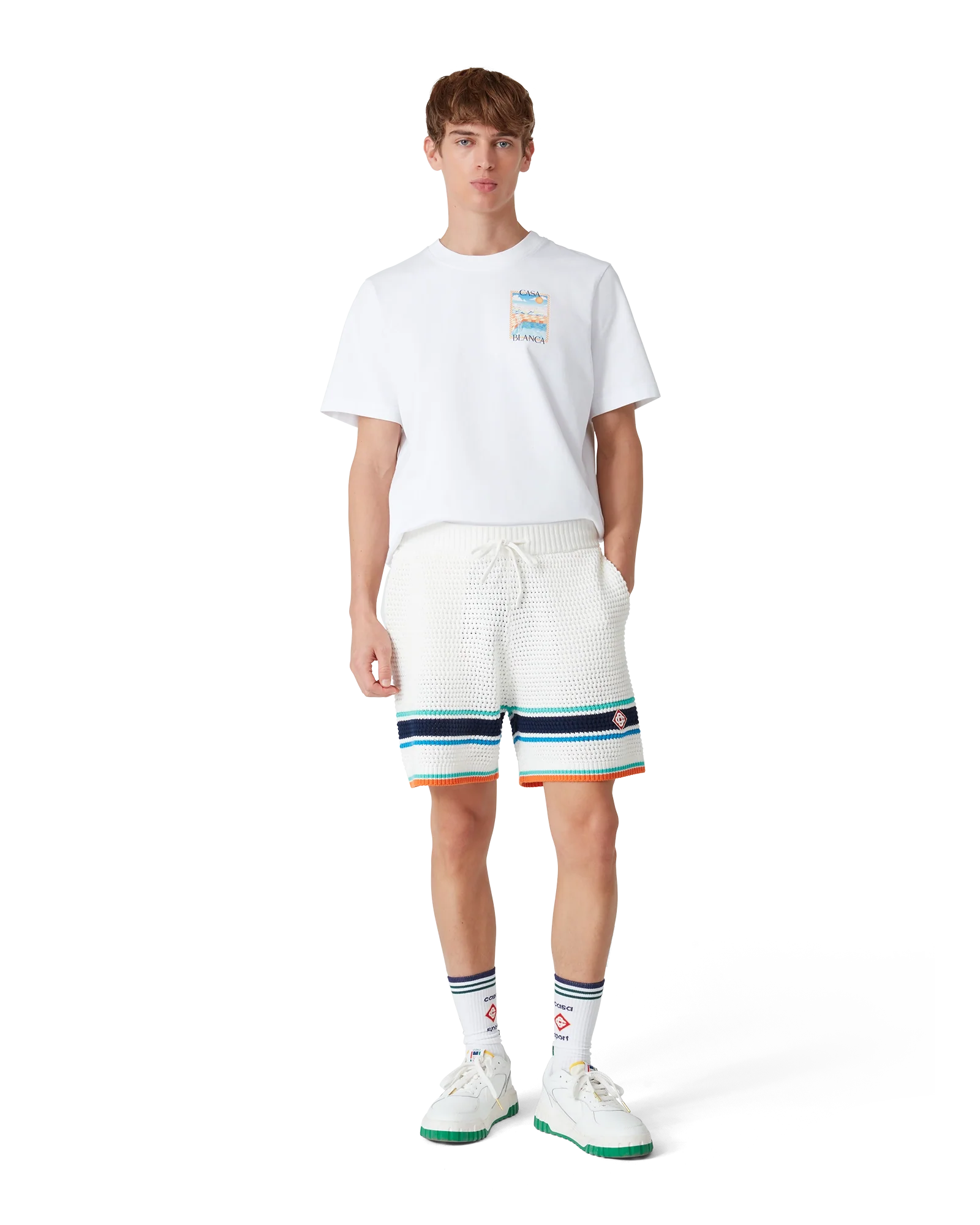 Pantalones cortos de tenis de crochet