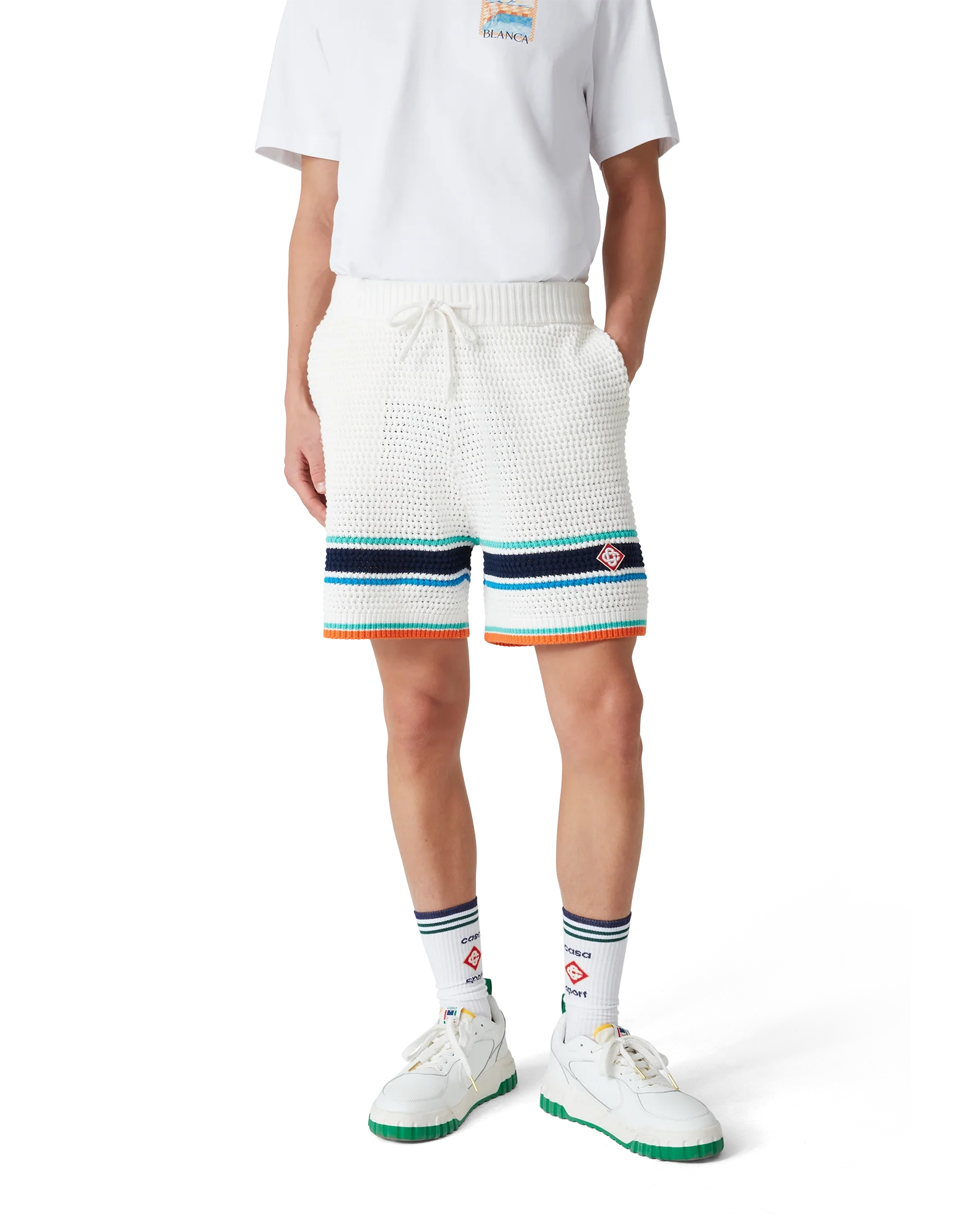 Pantalones cortos de tenis de crochet