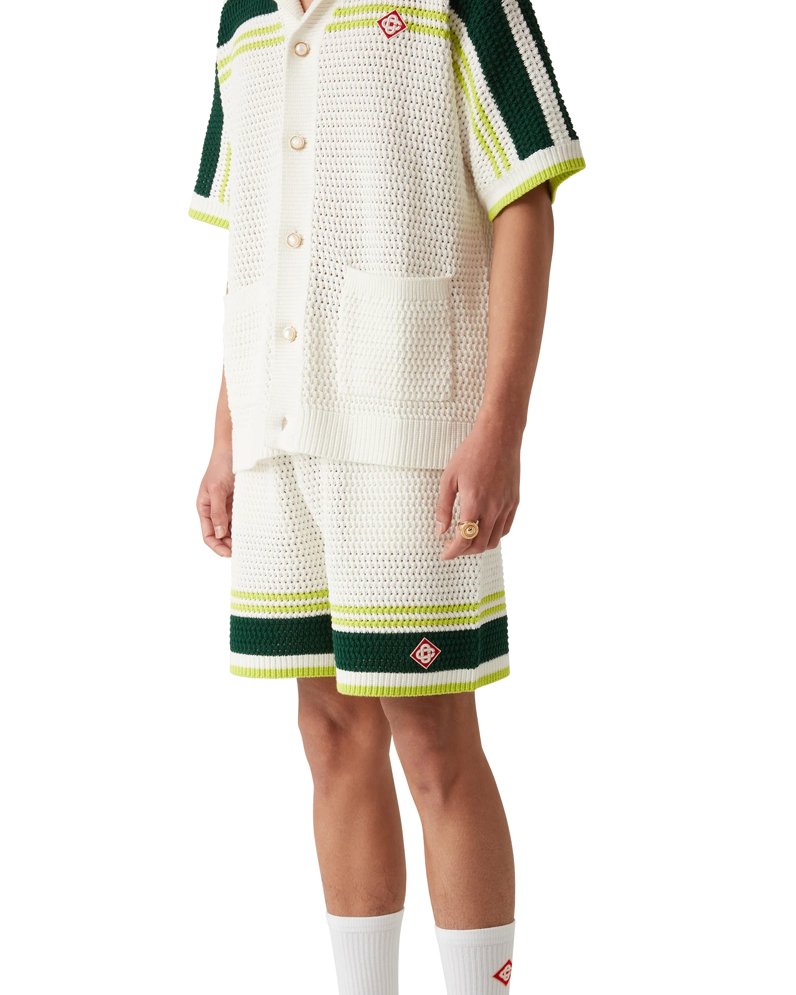 Pantalones cortos de tenis de crochet