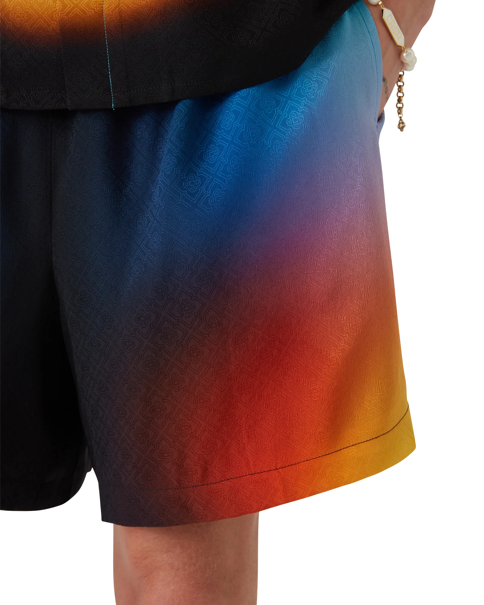 Pantalones cortos de seda con degradado