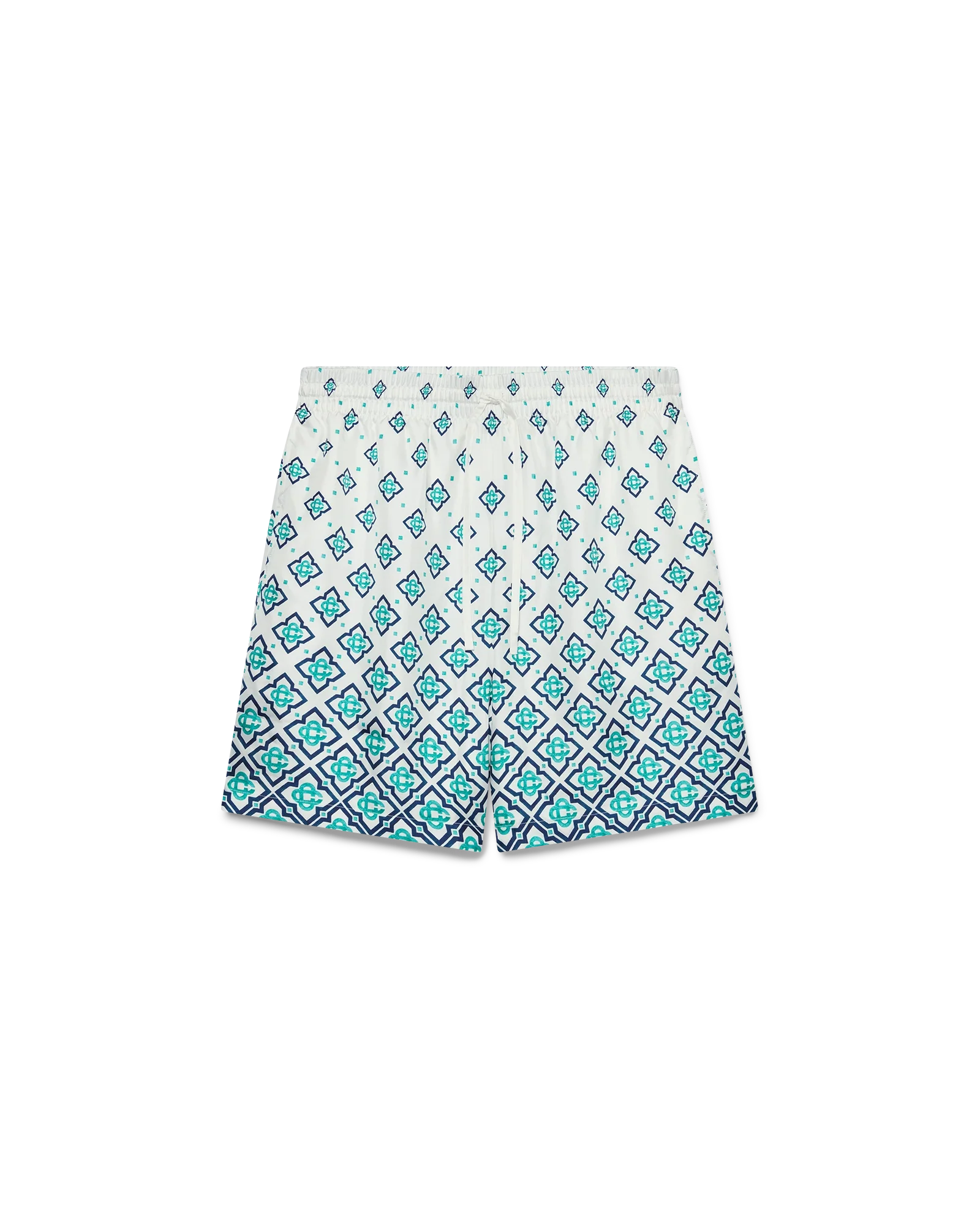 Pantalones cortos de seda con monograma degradado
