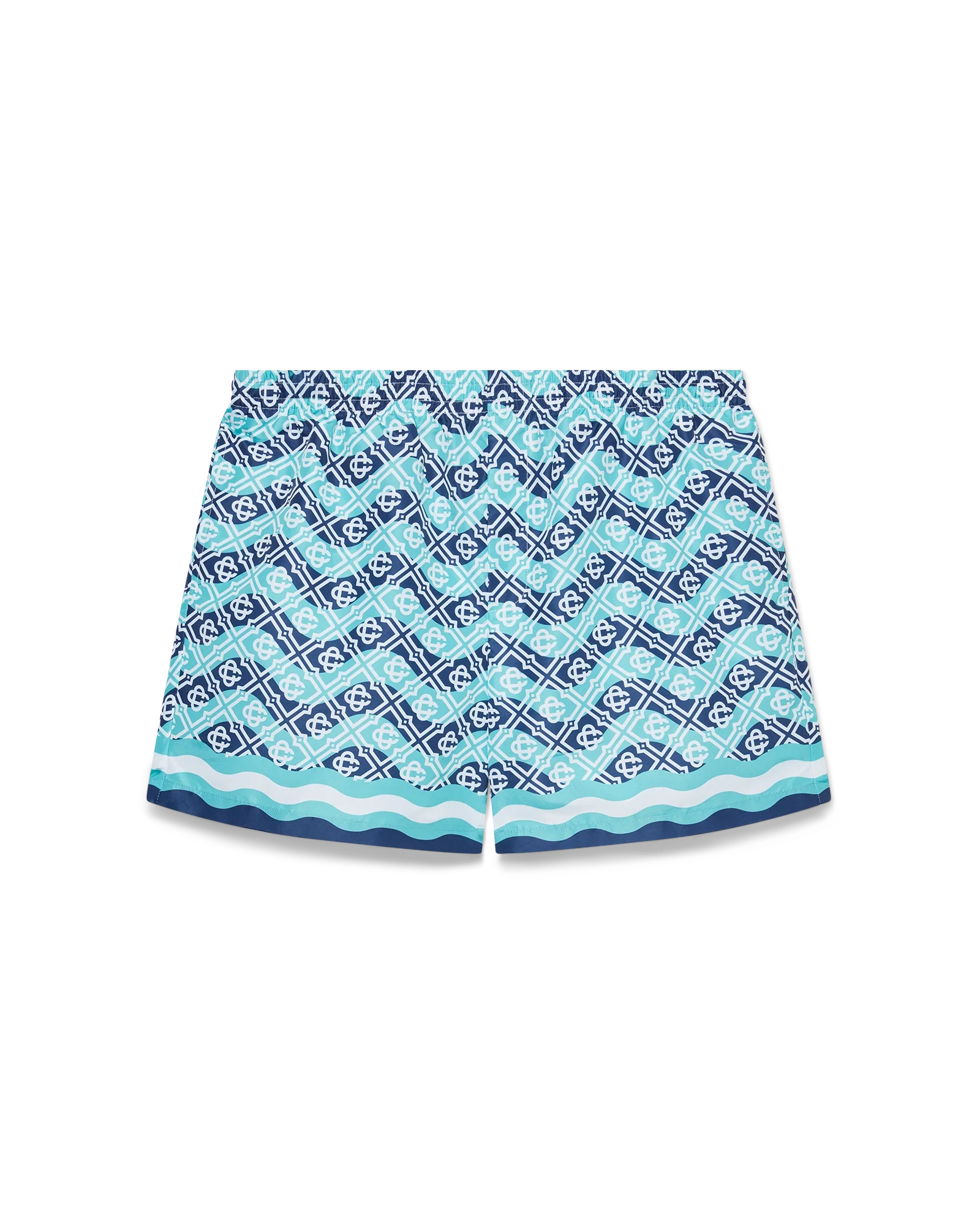 Shorts de baño con monograma de ondas