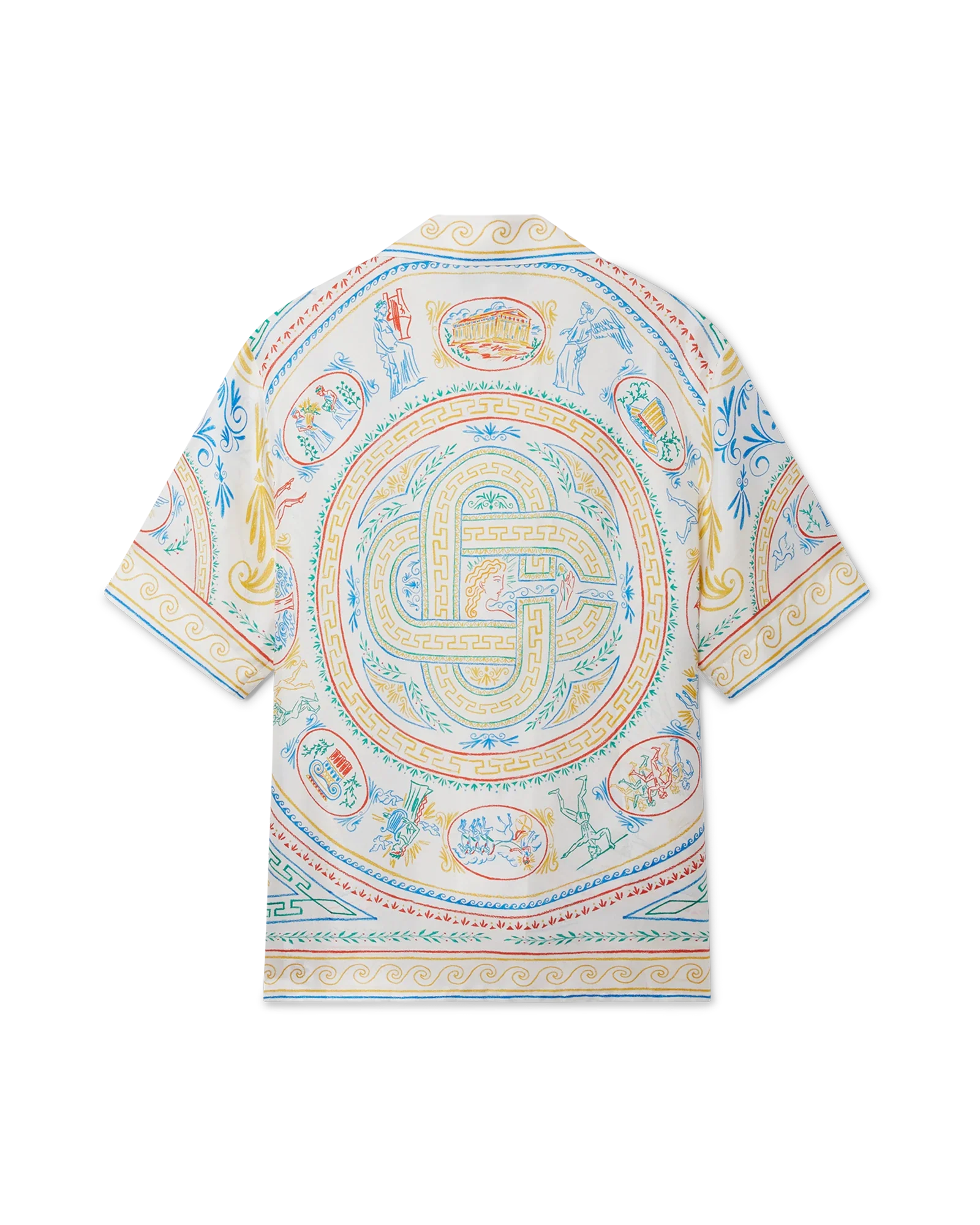 Camisa de seda con jarrón de lápiz