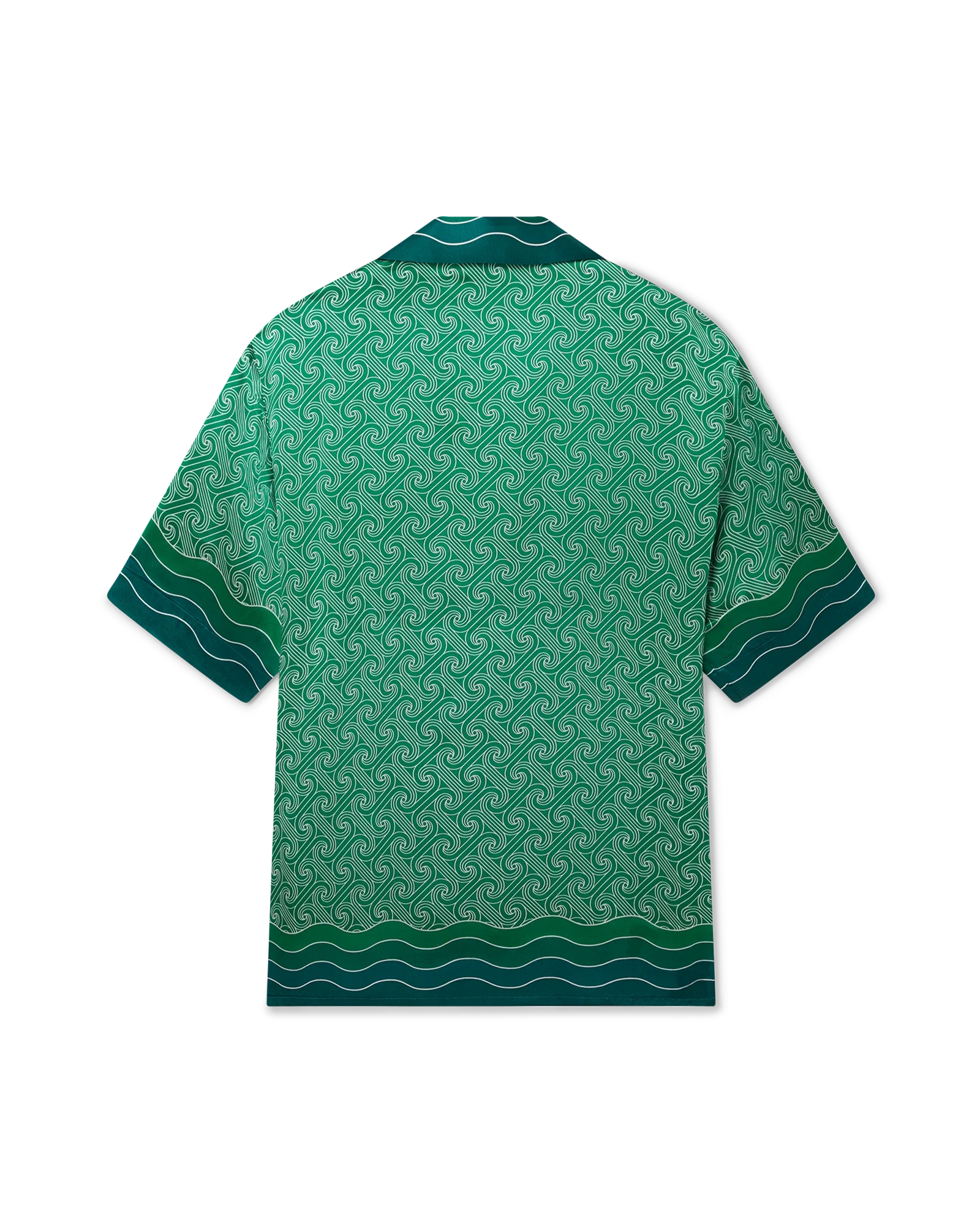 Camisa de seda con monograma de columna