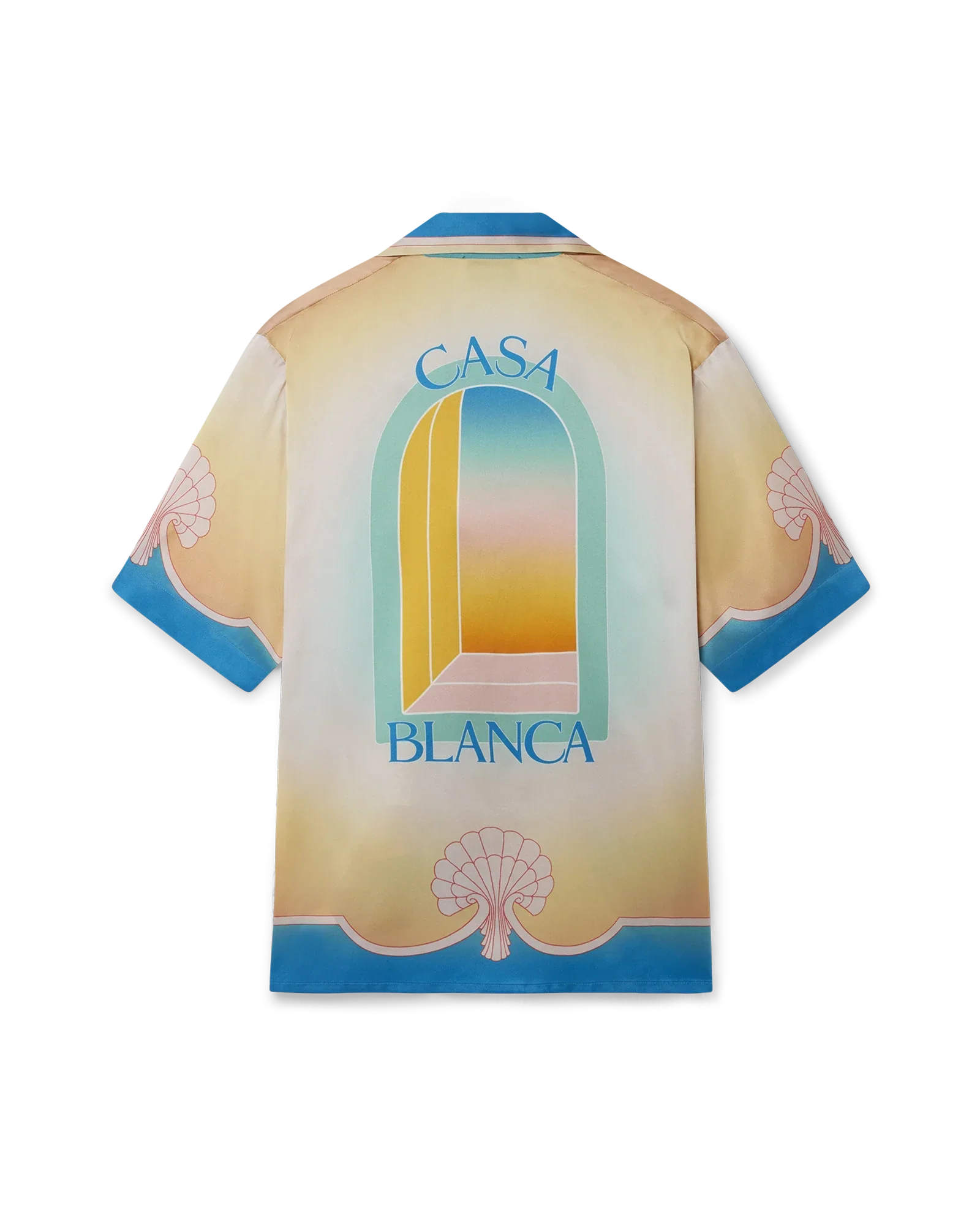 Camisa de seda con arco colorido