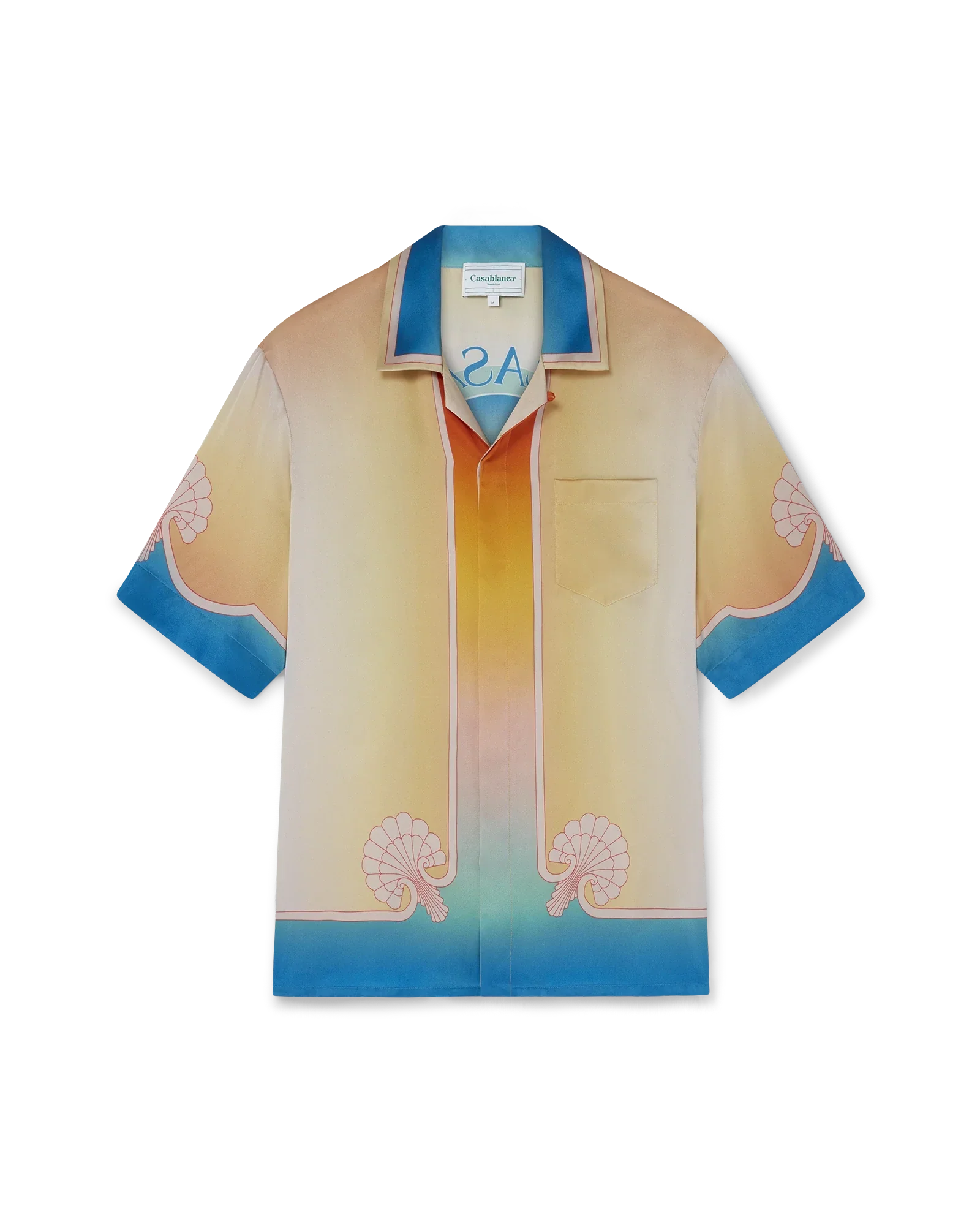 Camisa de seda con arco colorido