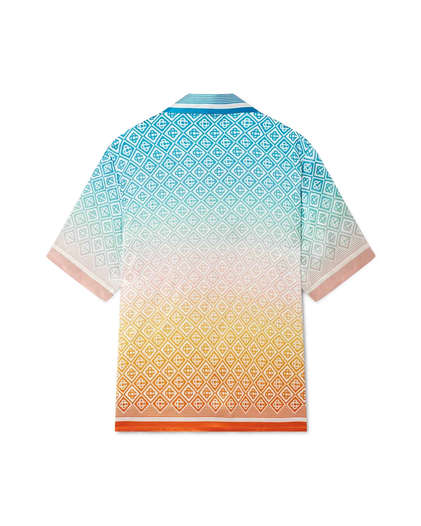 Camisa de seda con monograma degradado