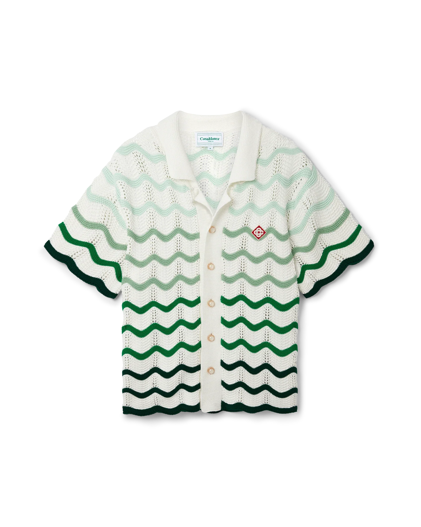 Camisa de crochet con degradado ondulado