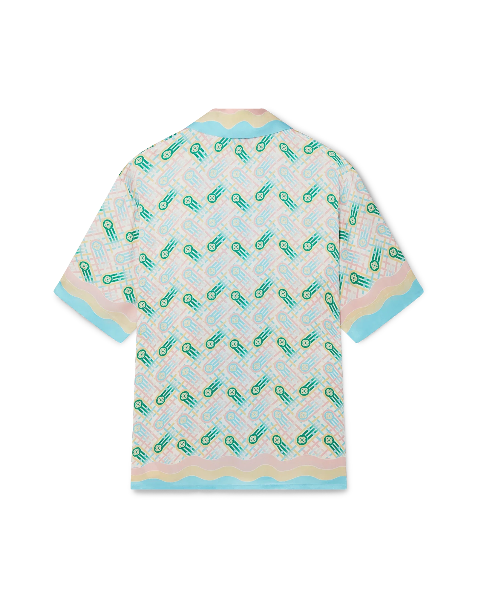 Camisa de seda de manga corta de ping pong