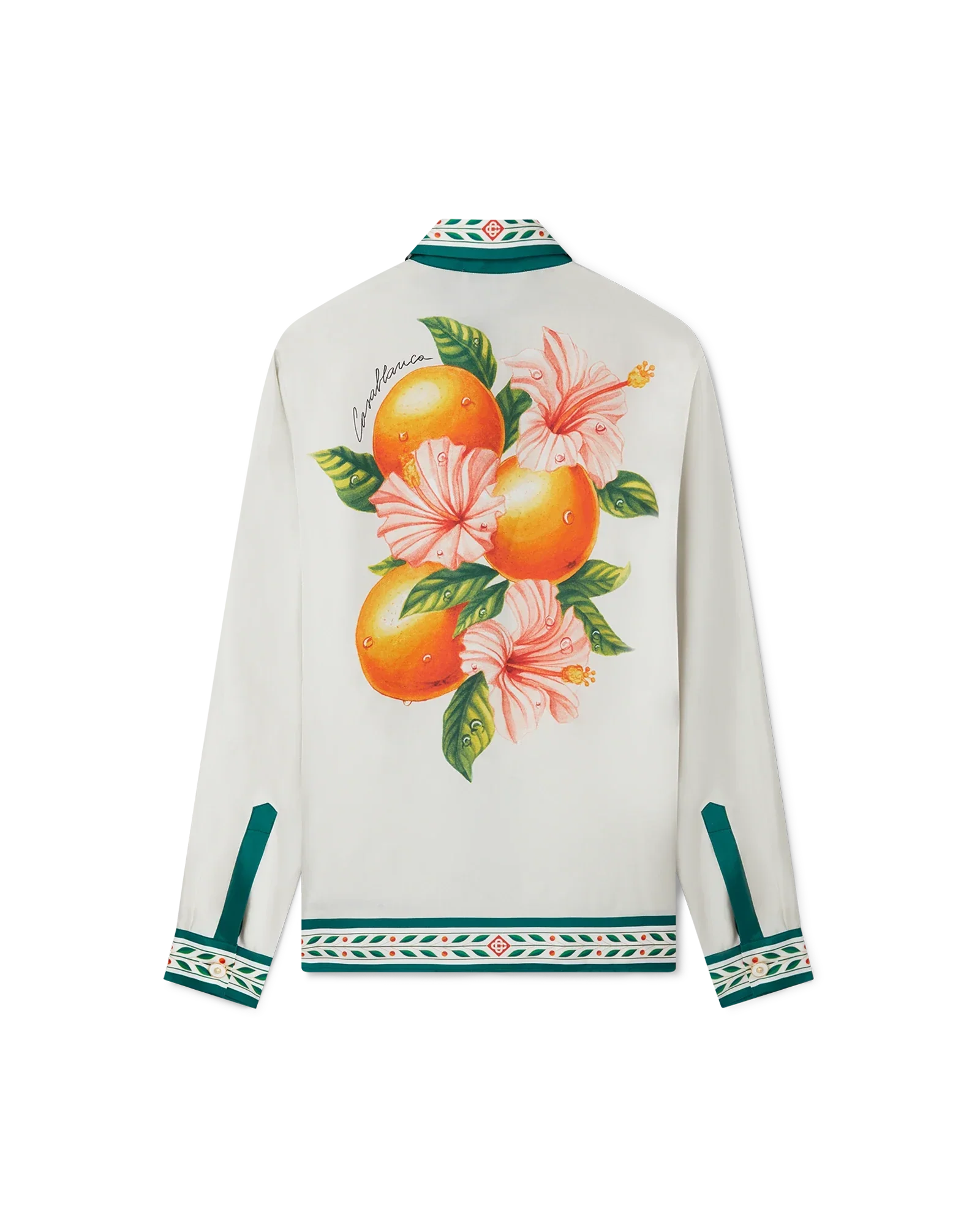 Camisa de seda Naranjas en flor