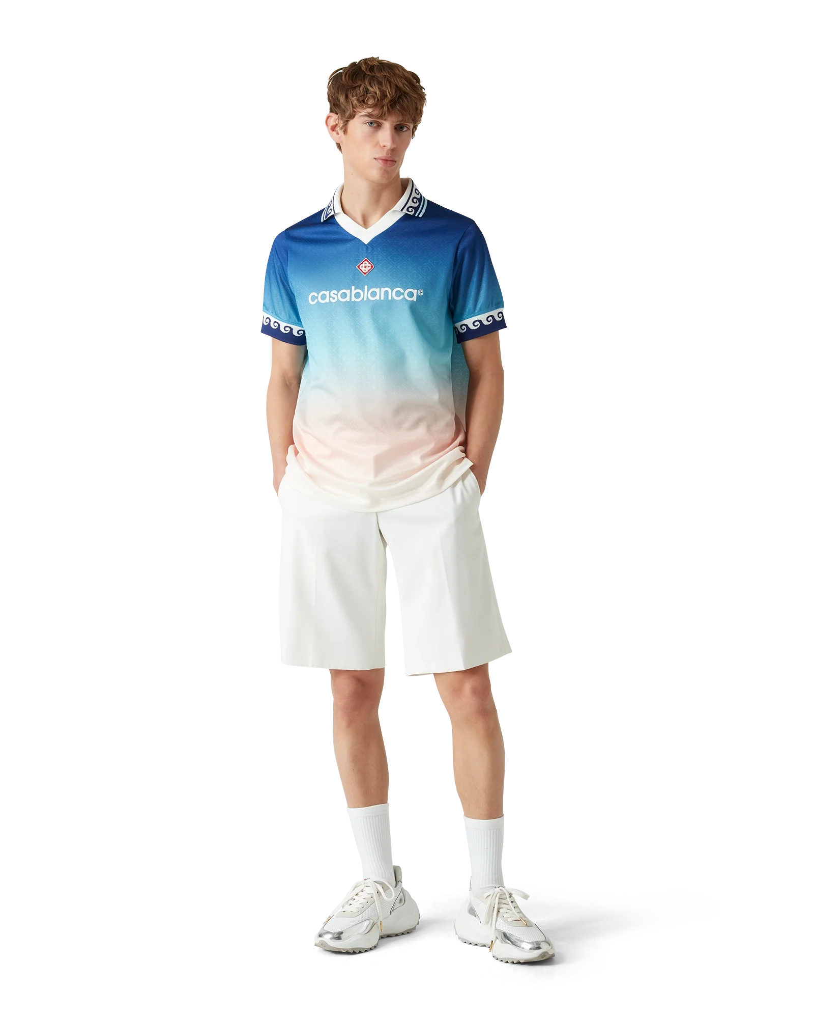 Camiseta de fútbol con degradado de jacquard
