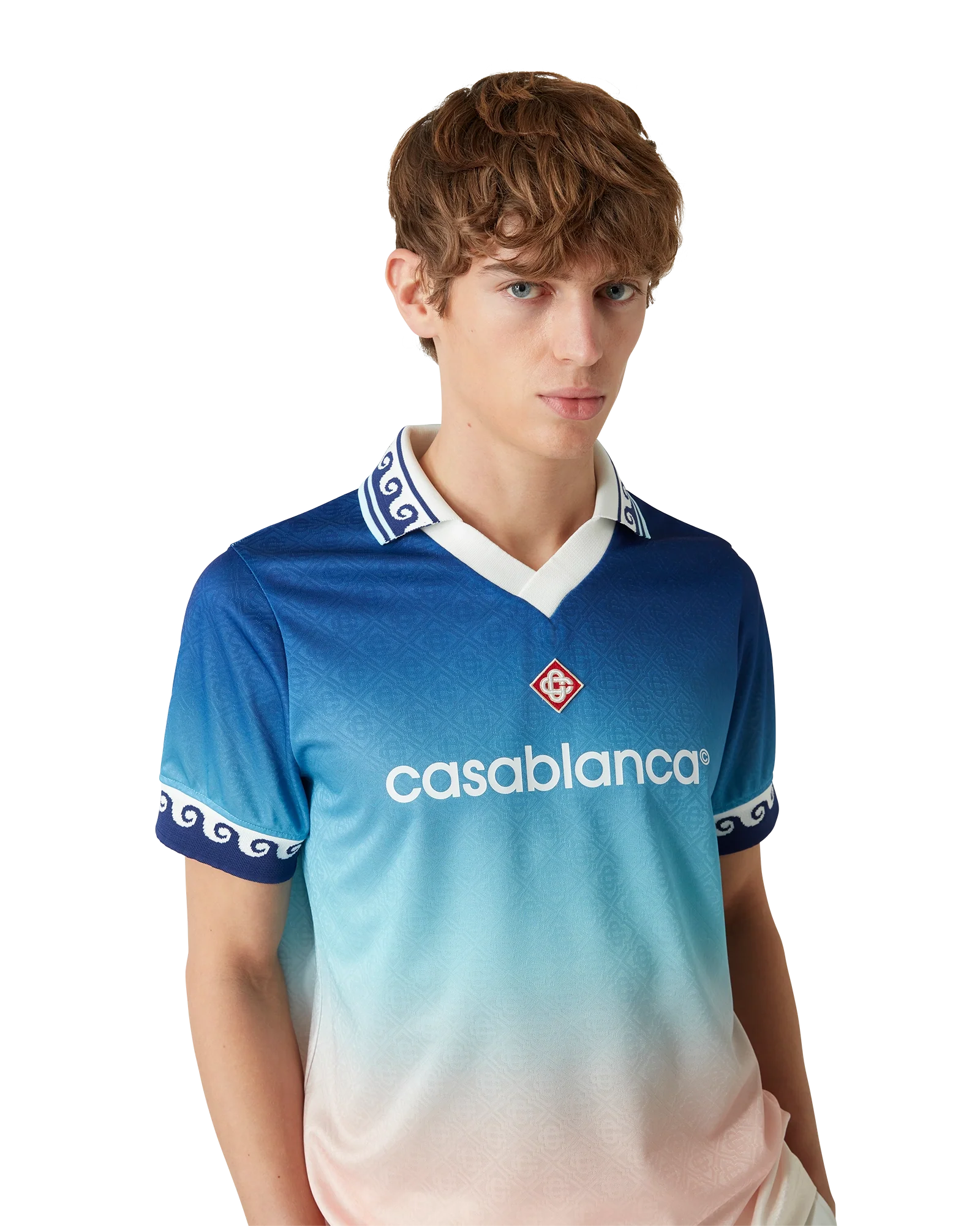 Camiseta de fútbol con degradado de jacquard