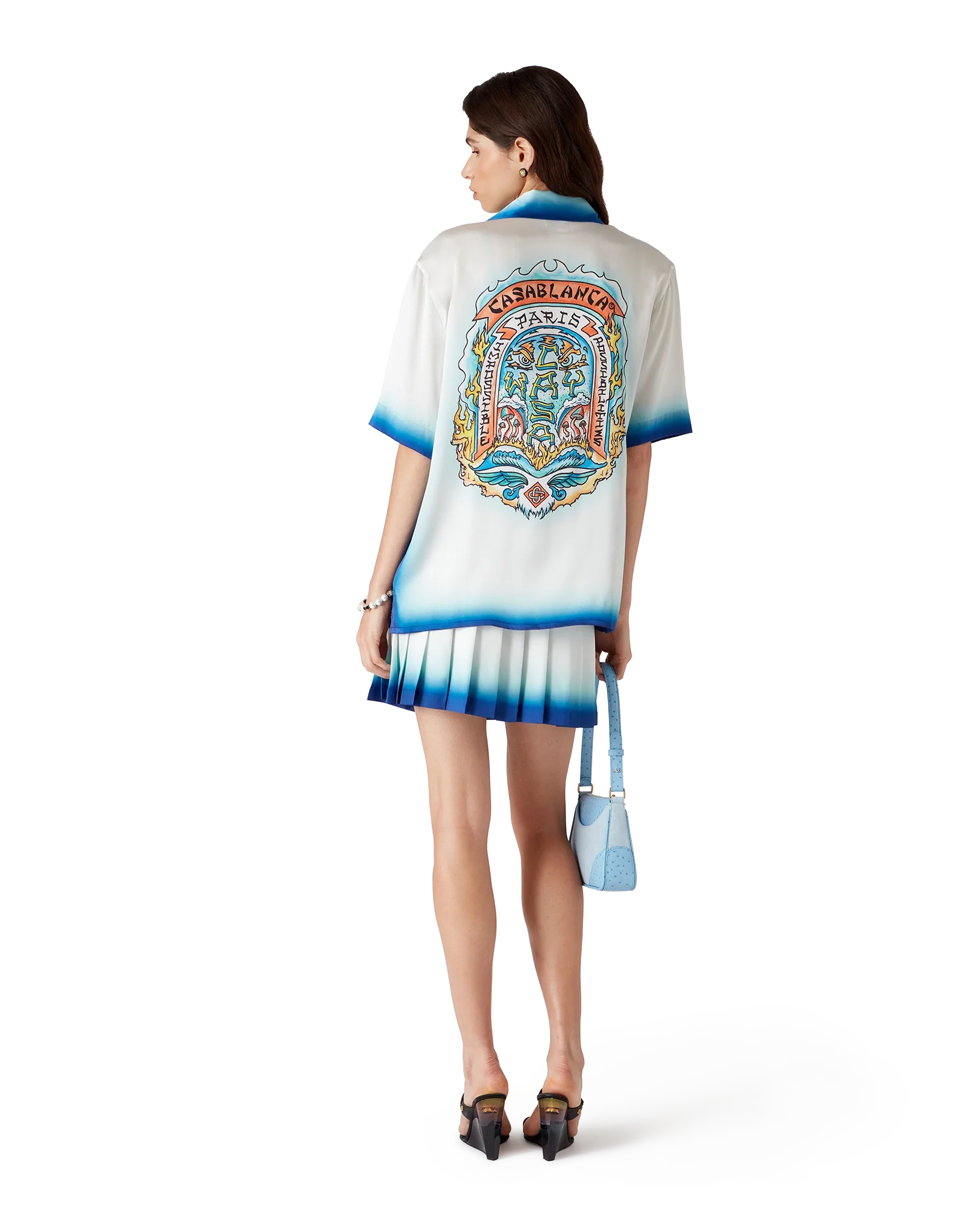 Camisa de seda de manga corta Casa Way Skate