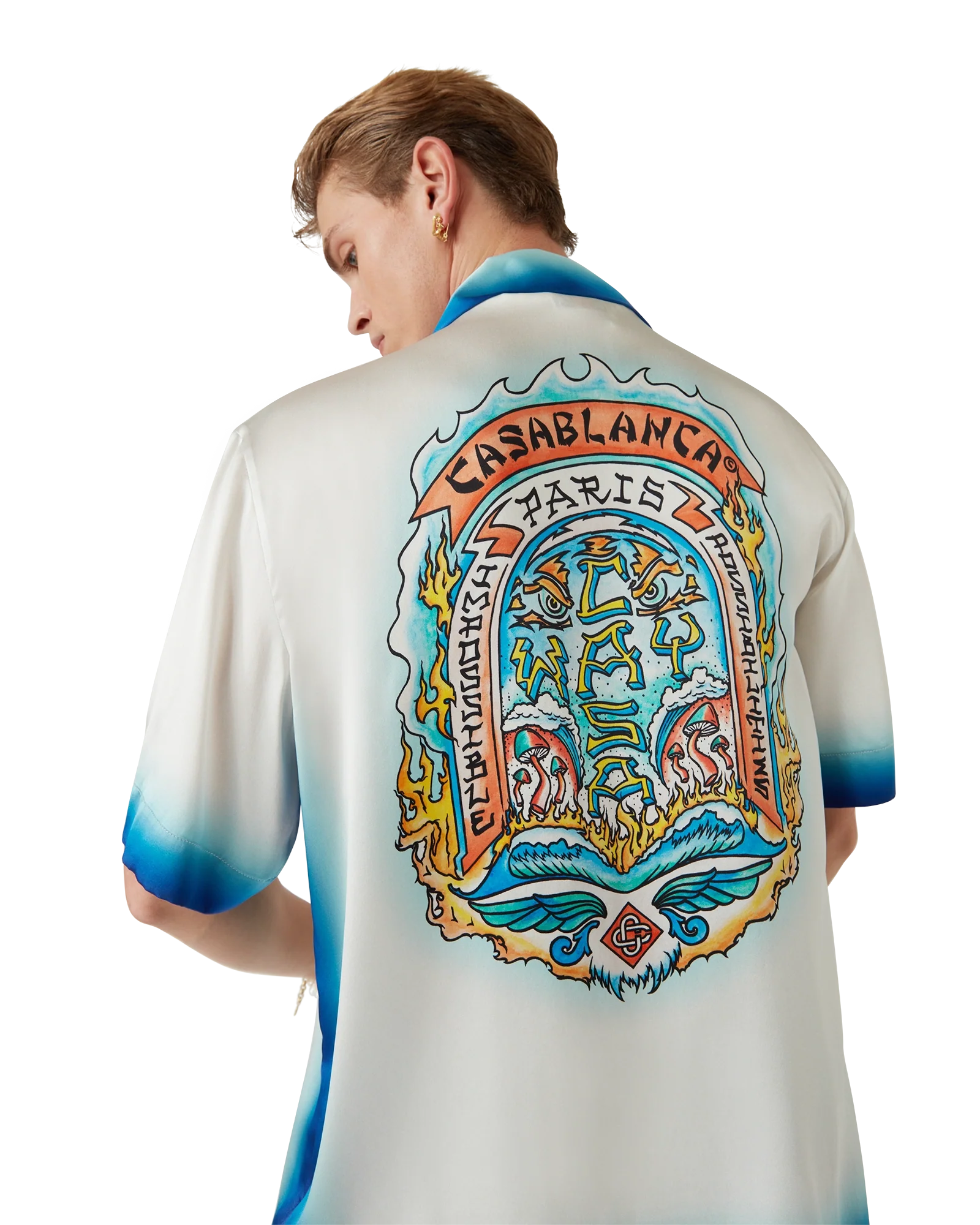 Camisa de seda de manga corta Casa Way Skate