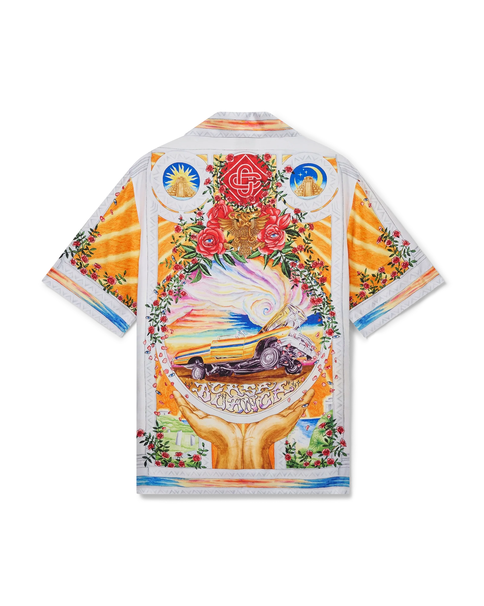 Camisa de seda de manga corta Tornado de la Rosa