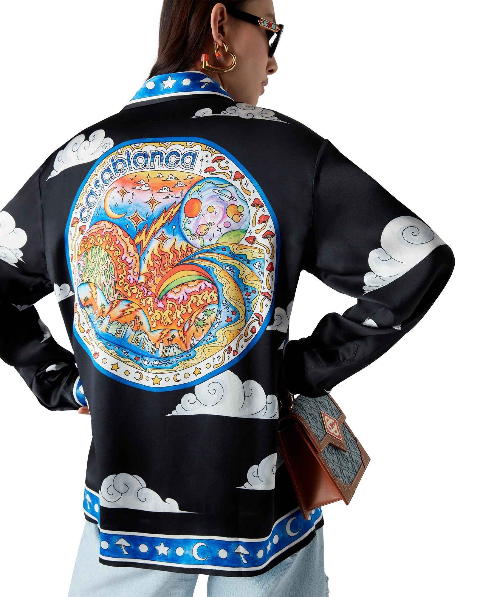 Camisa de seda de manga larga Los Cuatro Elementos