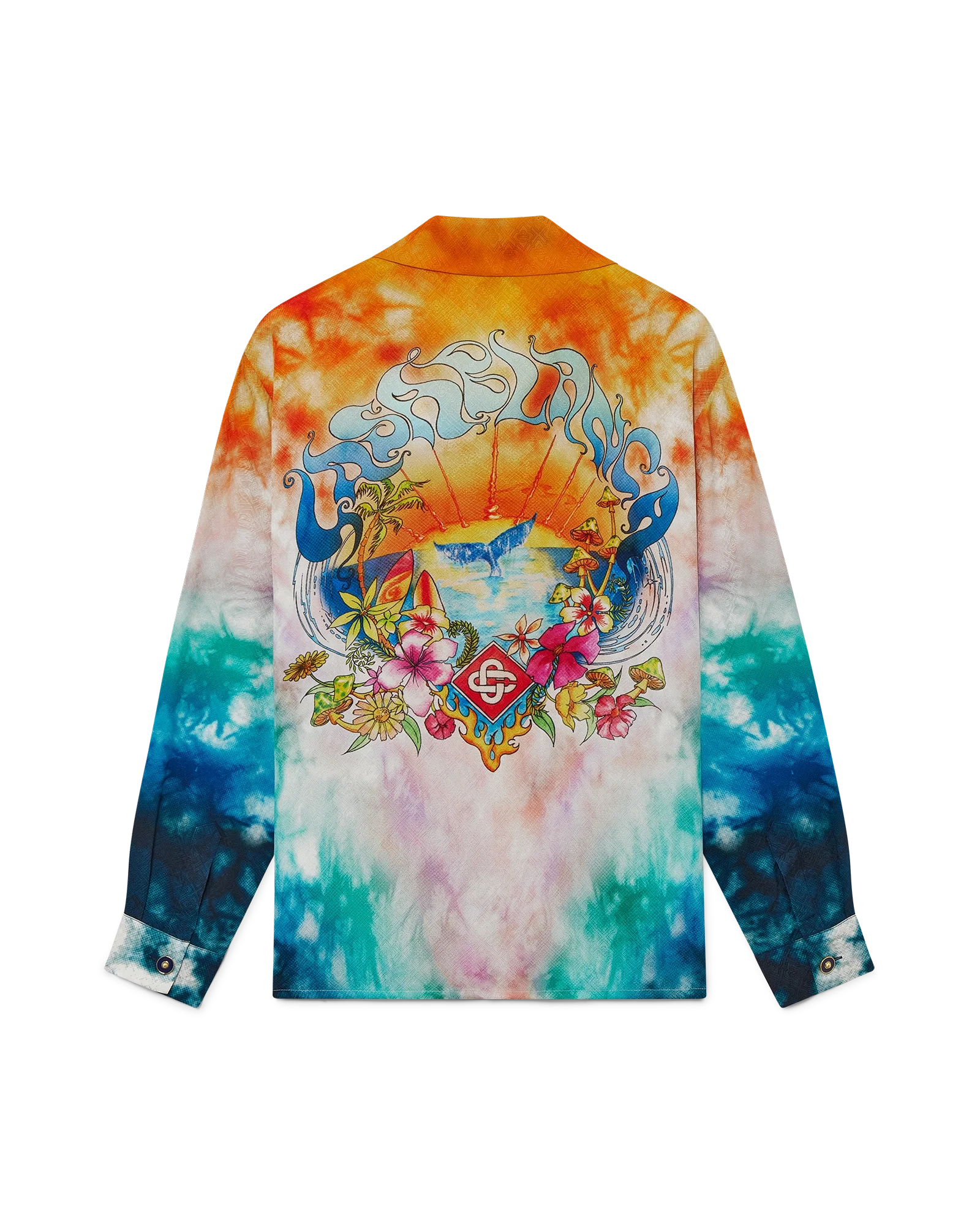Camisa de seda de manga larga Surf Trip