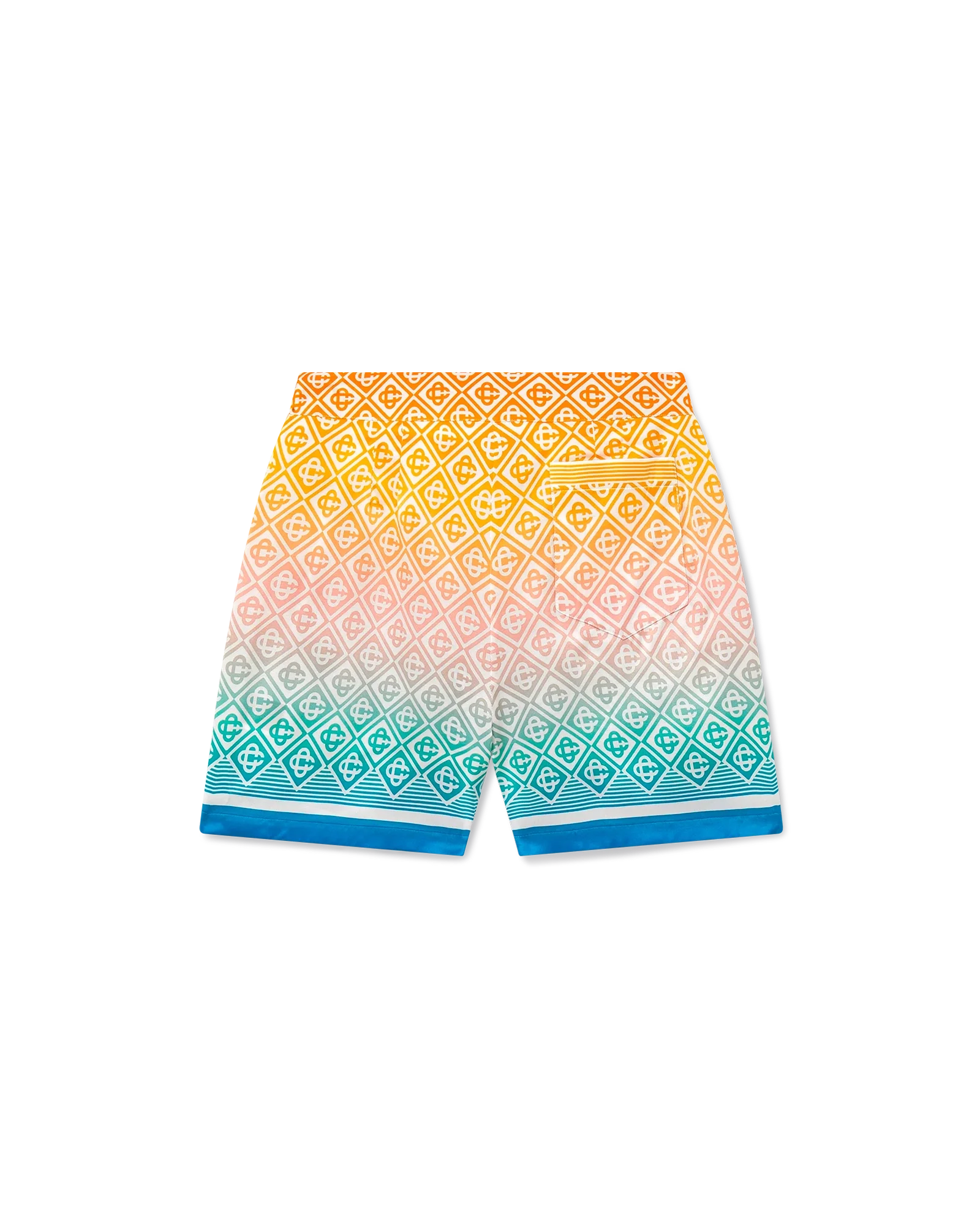 Pantalones cortos de seda con monograma degradado