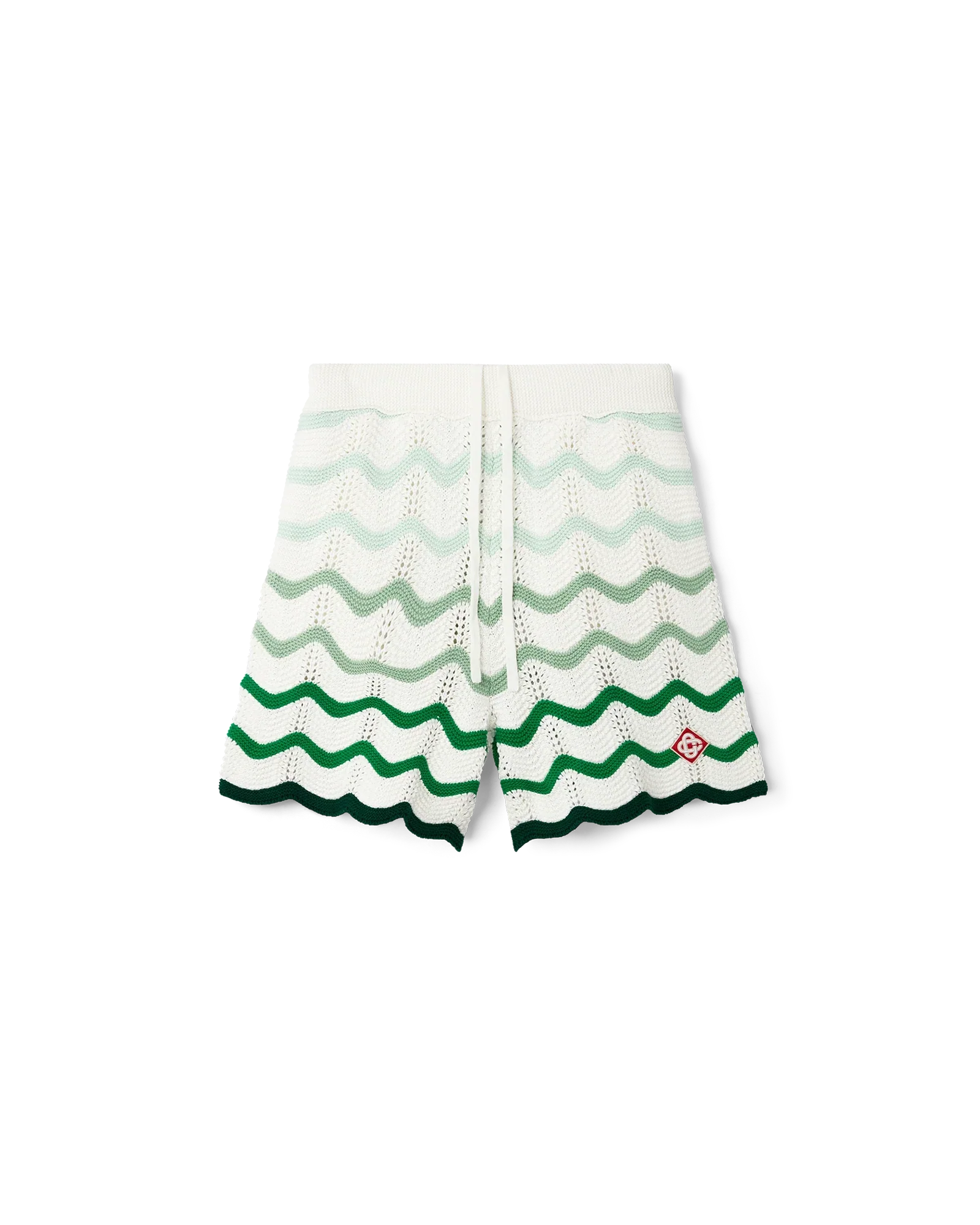Shorts de crochet con degradado ondulado