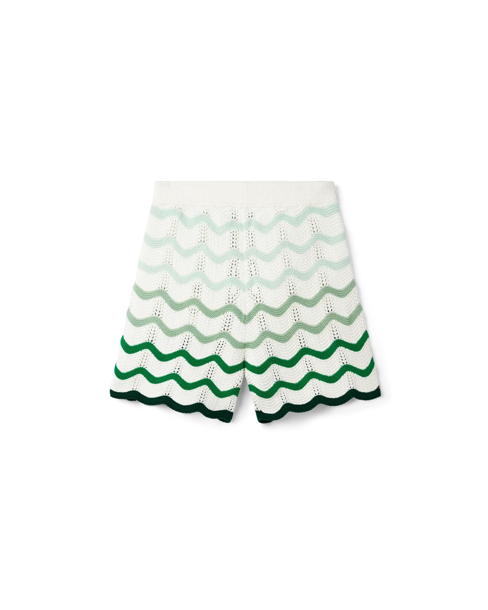 Shorts de crochet con degradado ondulado
