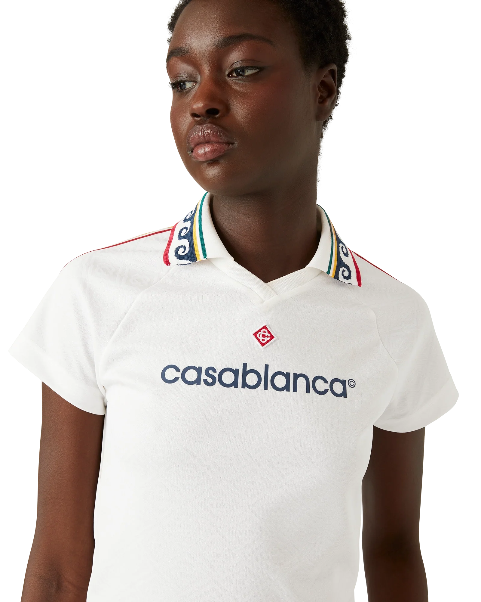 Camiseta de fútbol con monograma jacquard