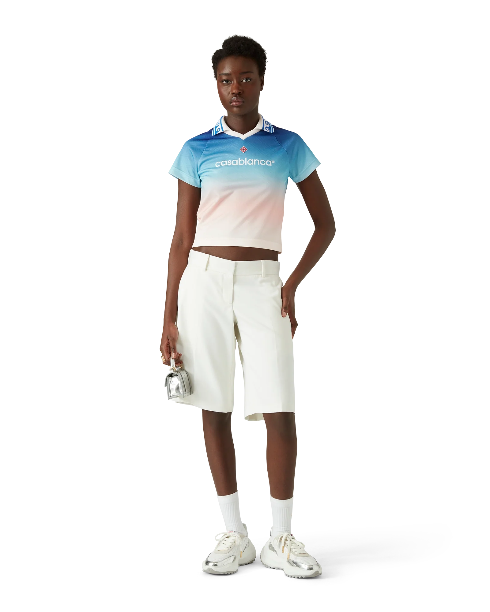 Camiseta de fútbol con monograma jacquard