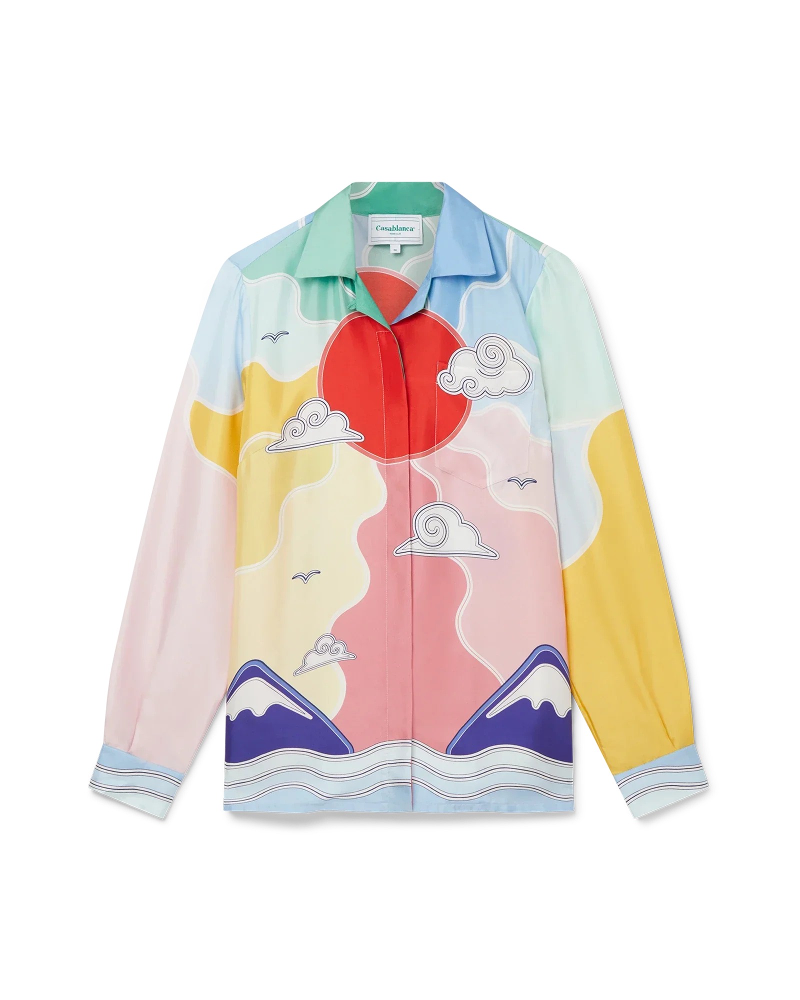 Camisa de seda Rising Sun