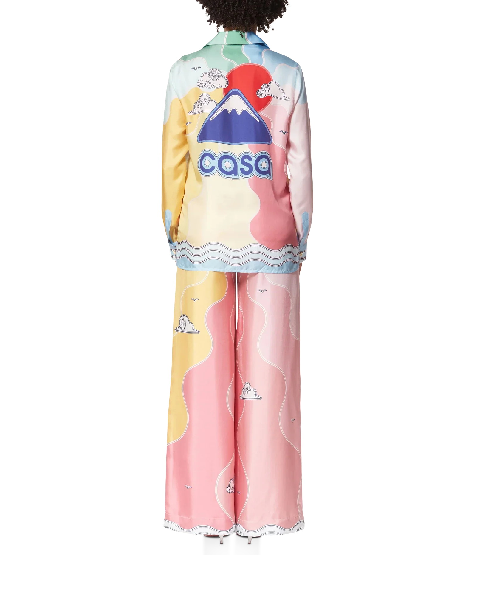 Camisa de seda Rising Sun