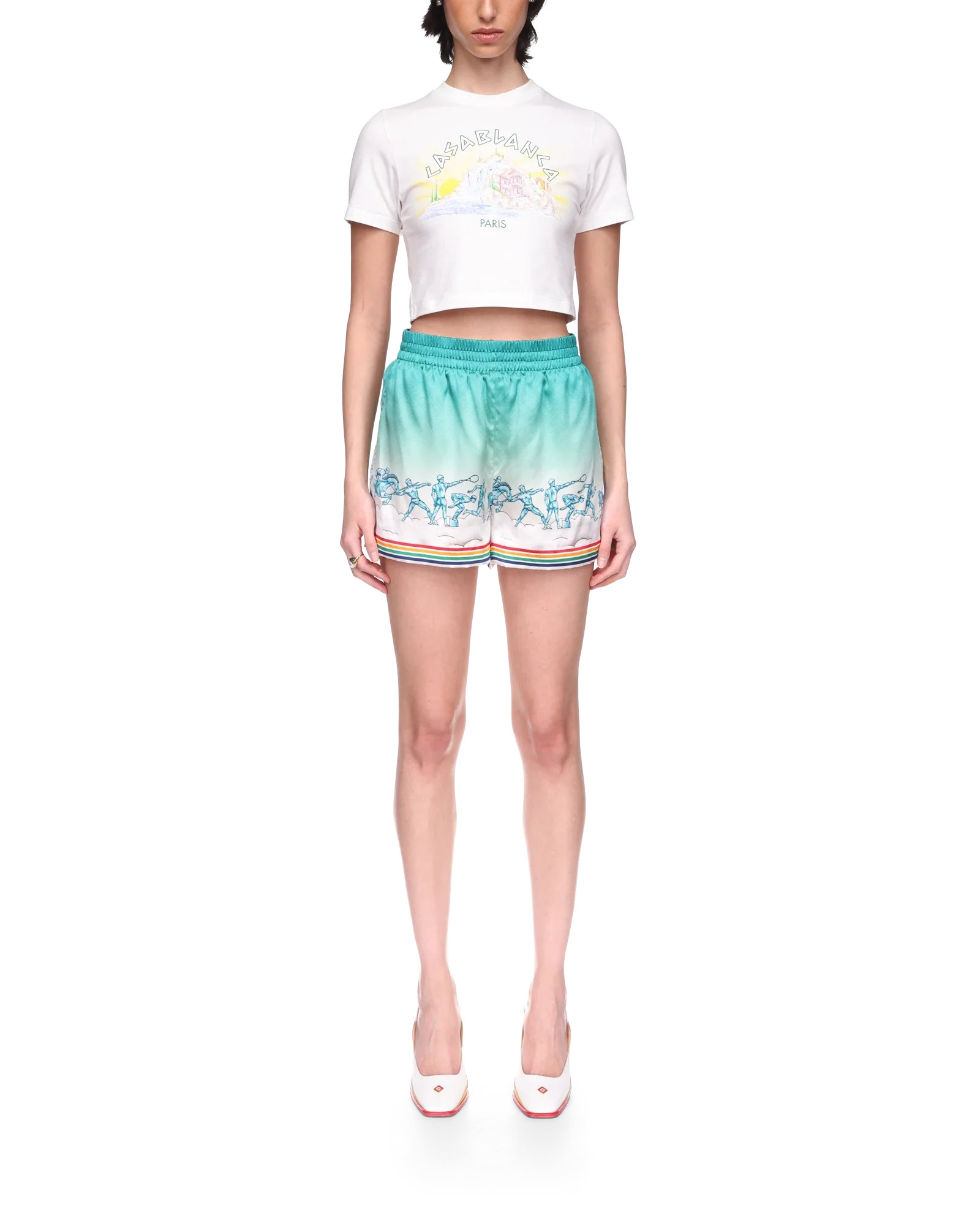 Pantalones cortos de seda Stadium Goddess